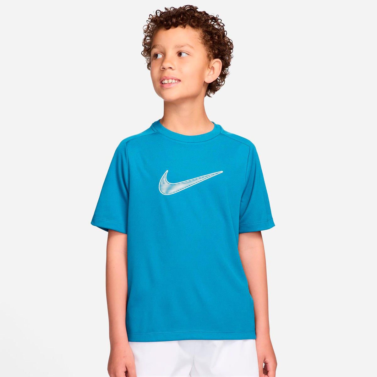 Nike Dri-Fit Multi  Tričko Chlapci - tyrkysová, bílá
