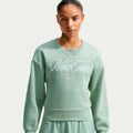 Court Fleece Crew Mikina Dámy - krémově bílá, zelená
