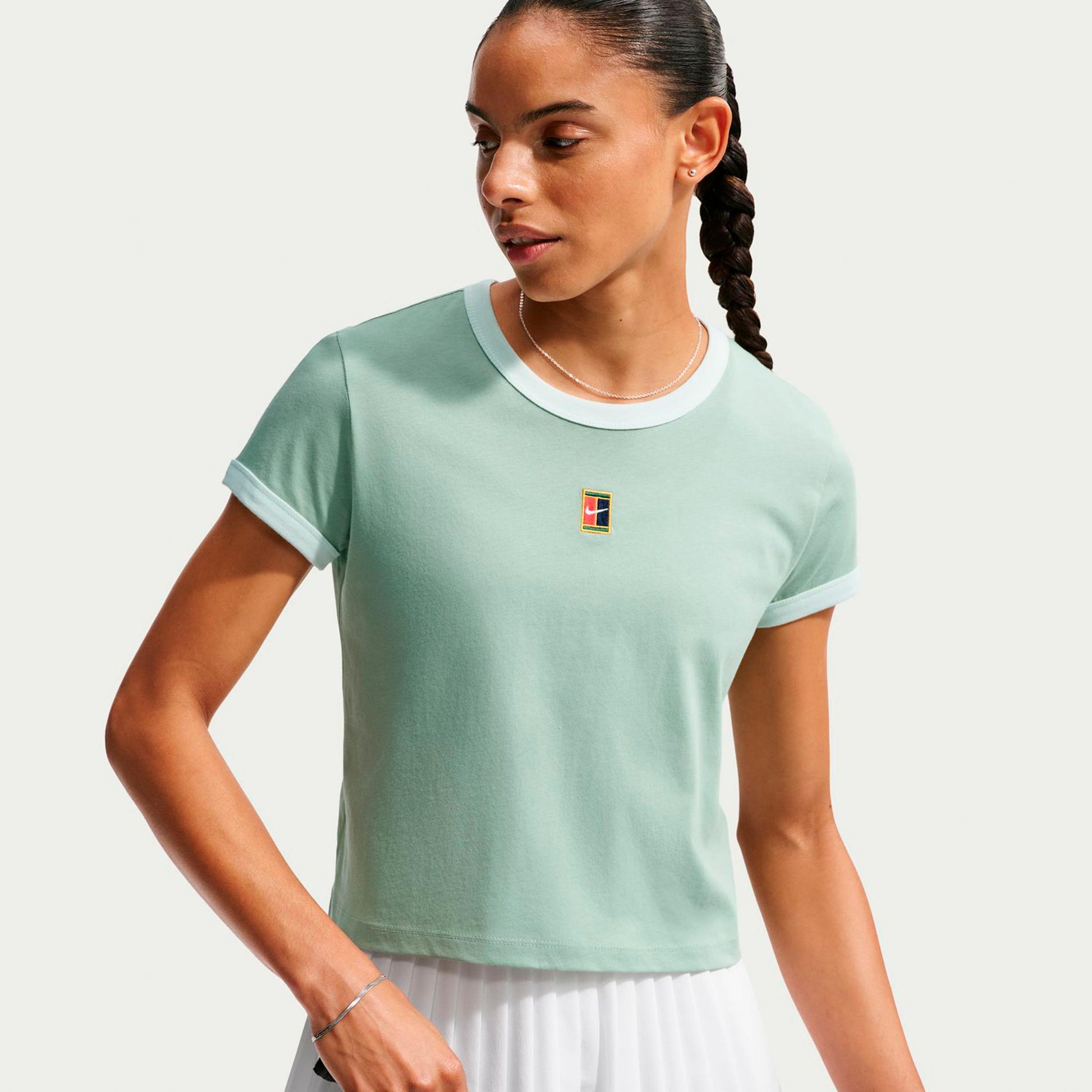 Nike Heritage Tričko Dámy - krémově bílá, zelená