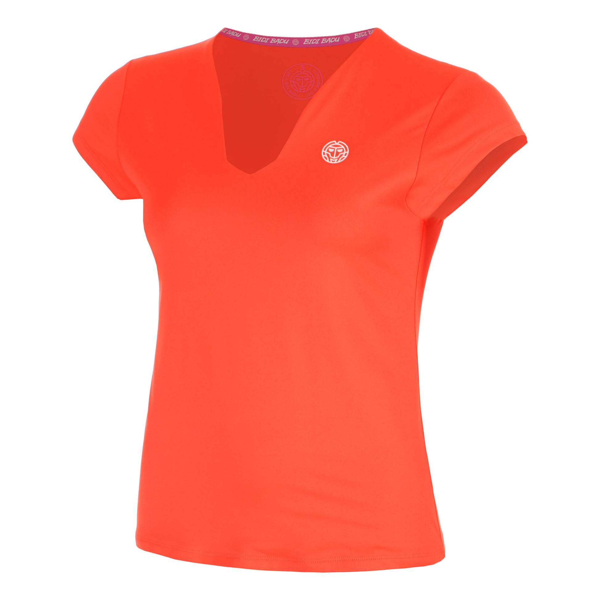 BIDI BADU Hey Laguna V-Neck Tričko Dámy-korálová