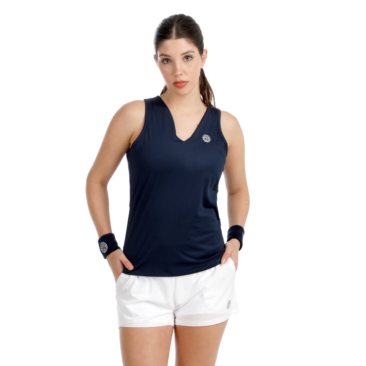 BIDI BADU Crew 2.0 V-Neck Sportovní tílko Dámy-tmavě modrá