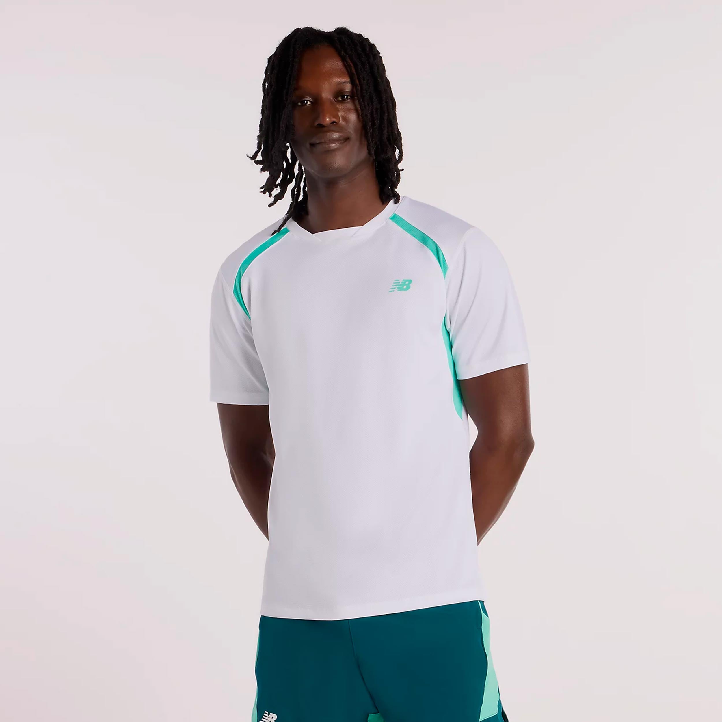 New Balance Tournament Novelty Tričko Muži-bílá, zelená