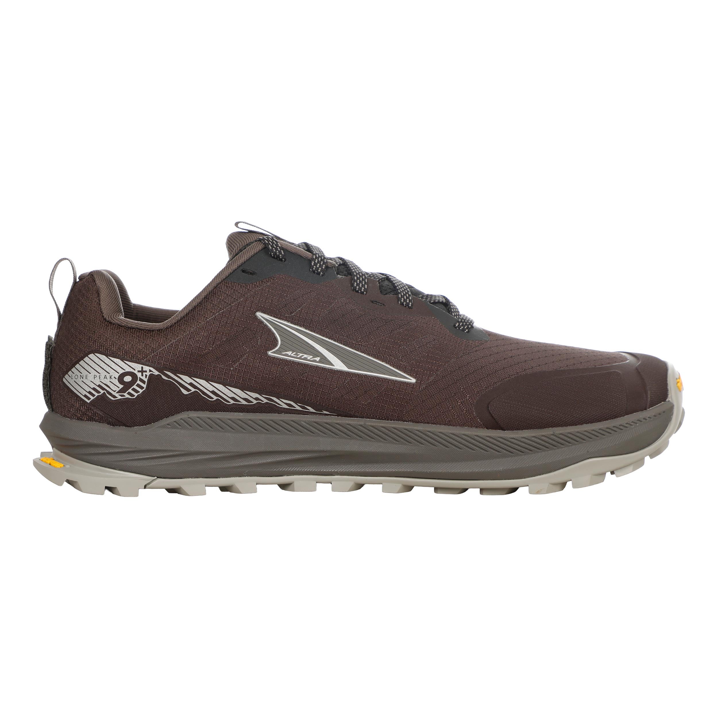 Altra Lone Peak 9+ wide Obuv pro měkčí povrch,žádný asfalt Muži - černá, šedá
