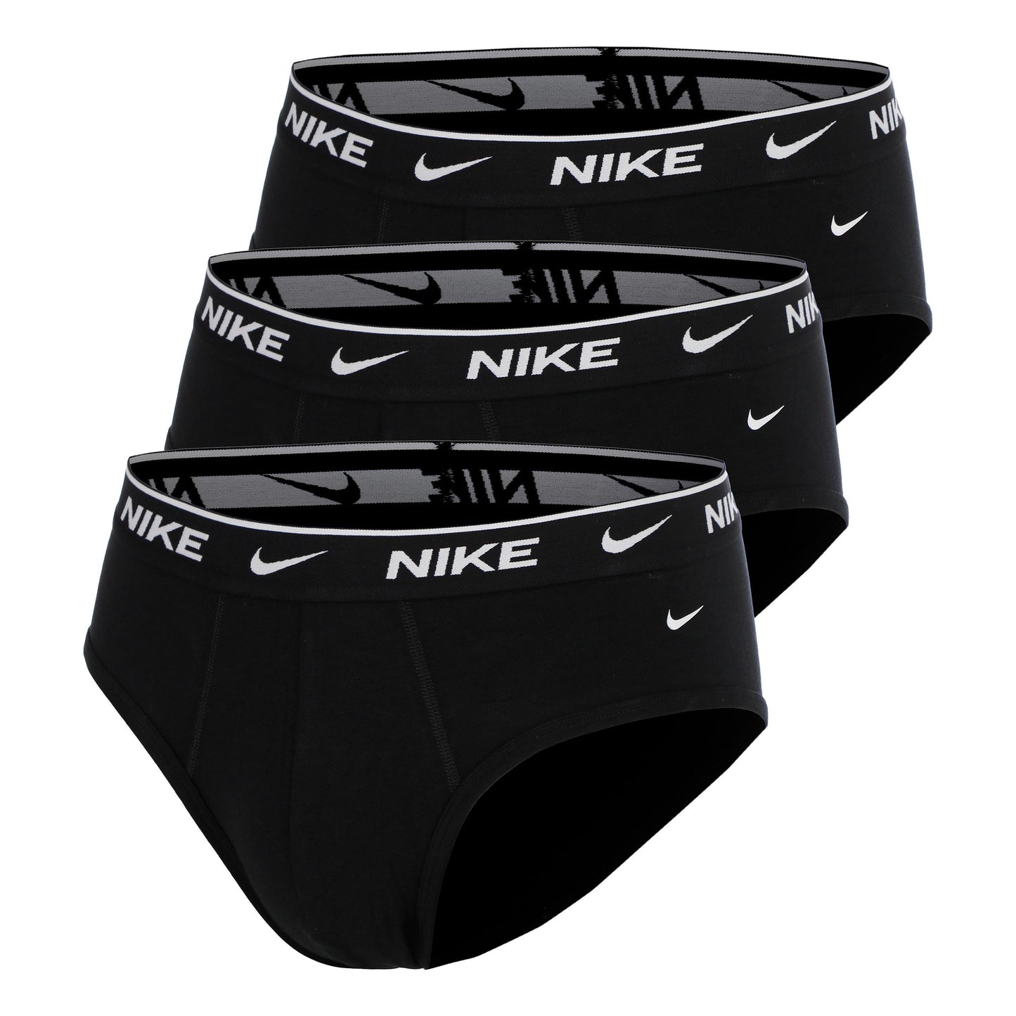 Nike Essential Cotton Stretch Slipy 3ks v baleni Muži - černá, černá