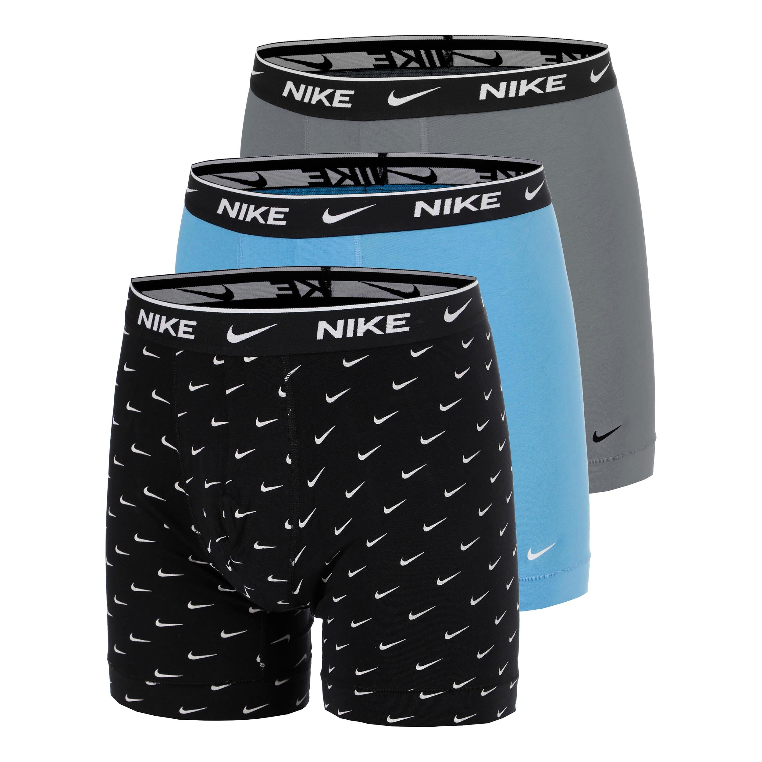 Nike Essential Cotton Stretch Trenýrky 3ks v baleni Muži - černá, šedá