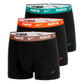 Essential Cotton Stretch Trunk Trenýrky 3ks v baleni Muži - černá, oranžová