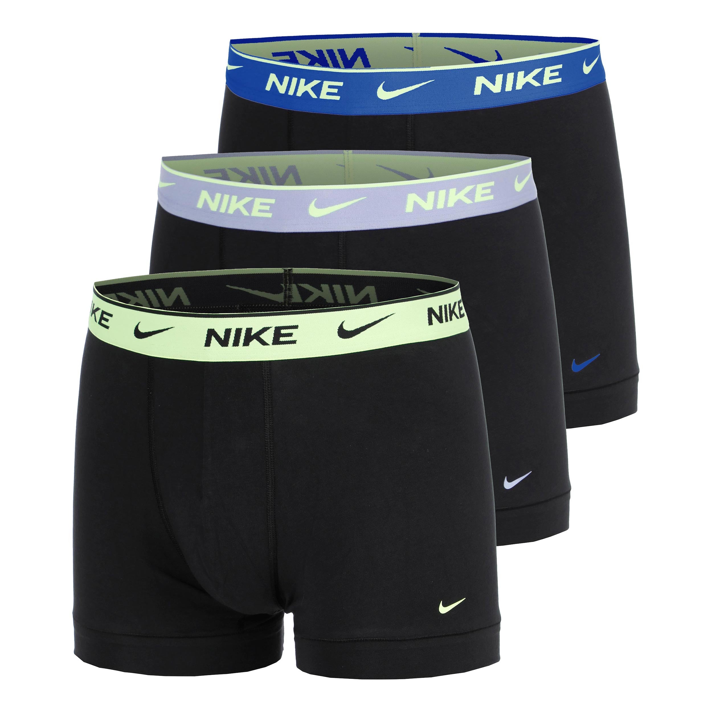 Nike Essential Cotton Stretch Trunk Trenýrky 3ks v baleni Muži - černá, tyrkysová