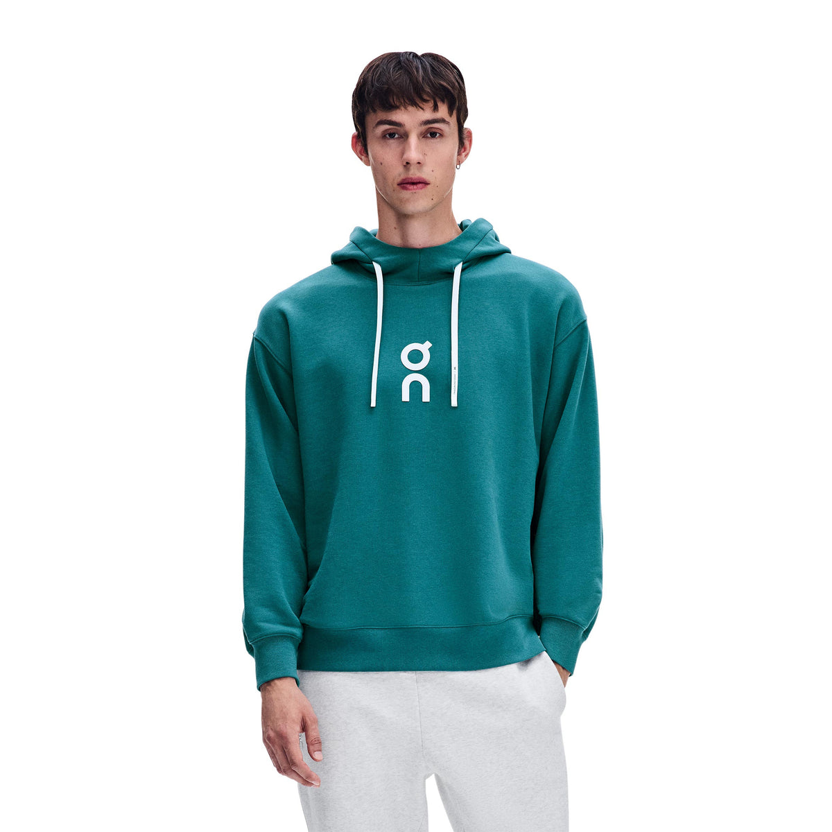On Club Hoody Muži - petrolejová, bílá
