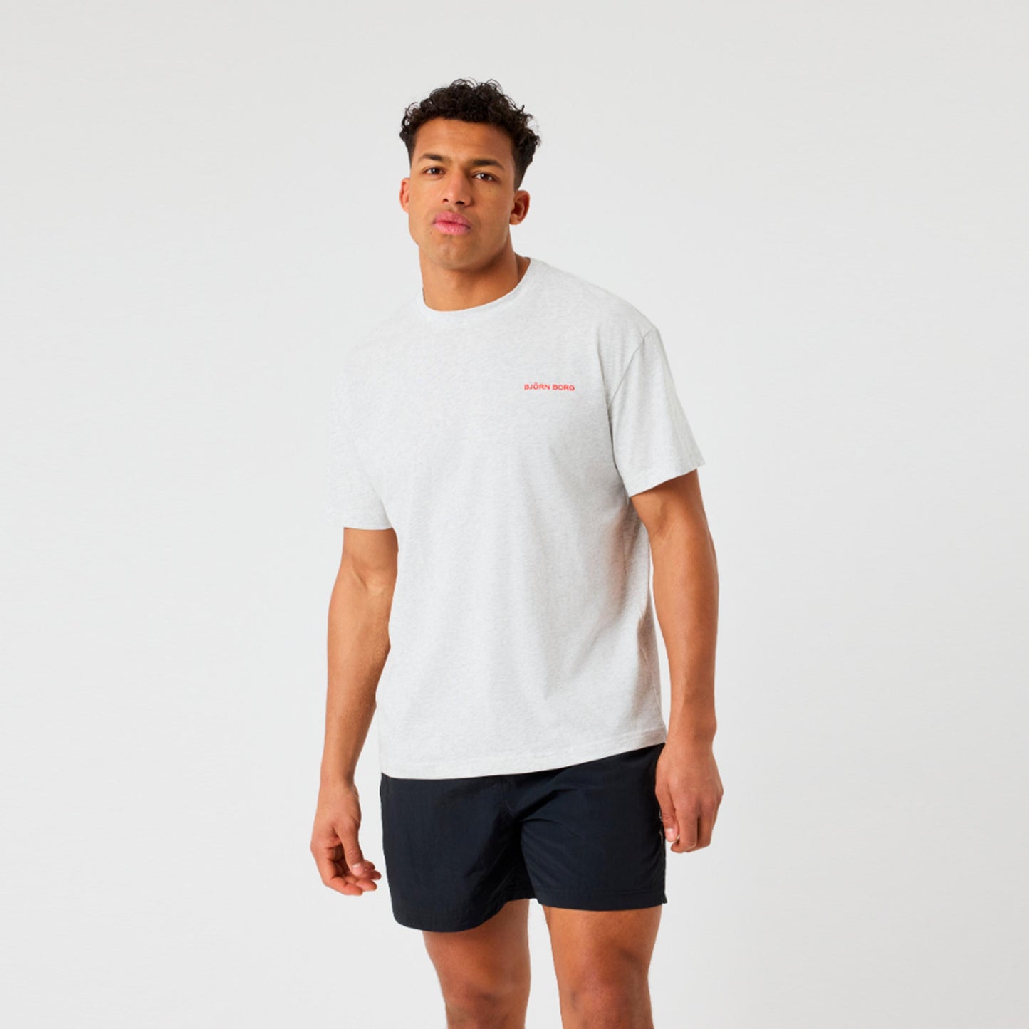 Björn Borg Borg Gym Oversized Tričko Muži - světle šedá