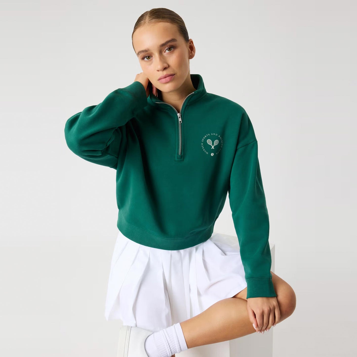Björn Borg Borg Halfzip Mikina Dámy - zelená