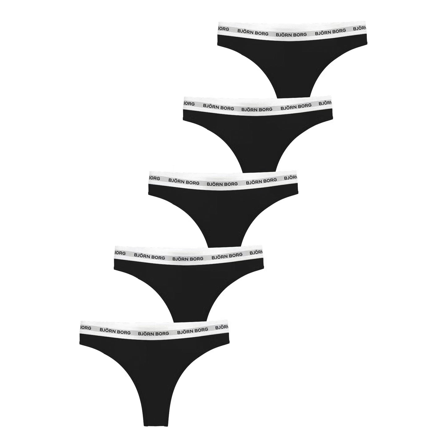 Björn Borg Logo  Šňůra 5ks v baleni Dámy - černá, bílá