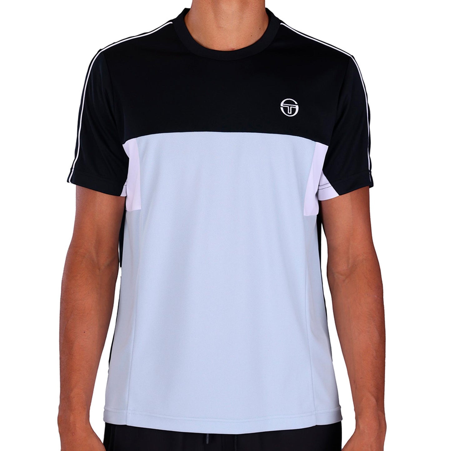 Sergio Tacchini Caspio PL Tričko Muži - černá, světle modrá