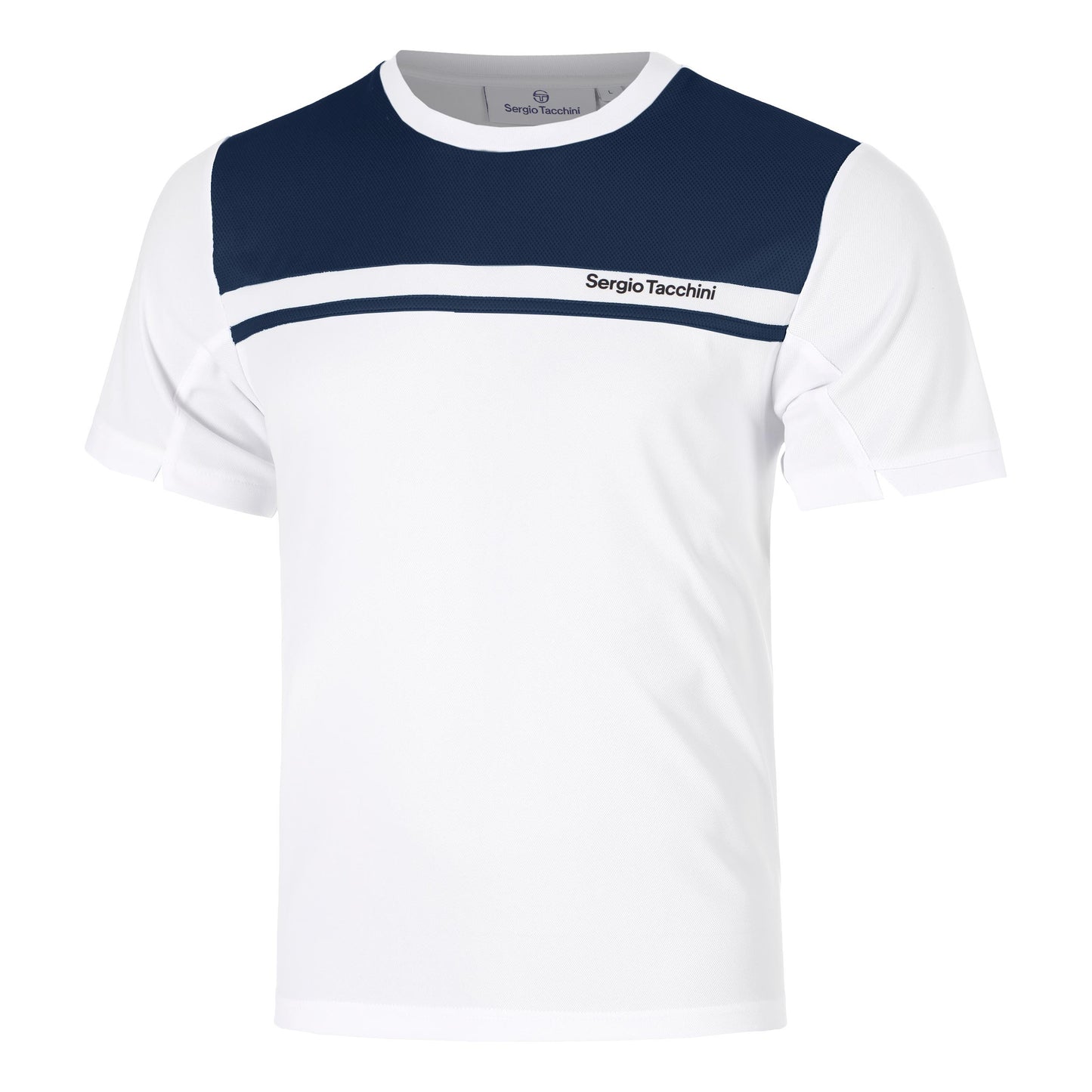 Sergio Tacchini Riflesso PL Tričko Muži - bílá, tmavě modrá