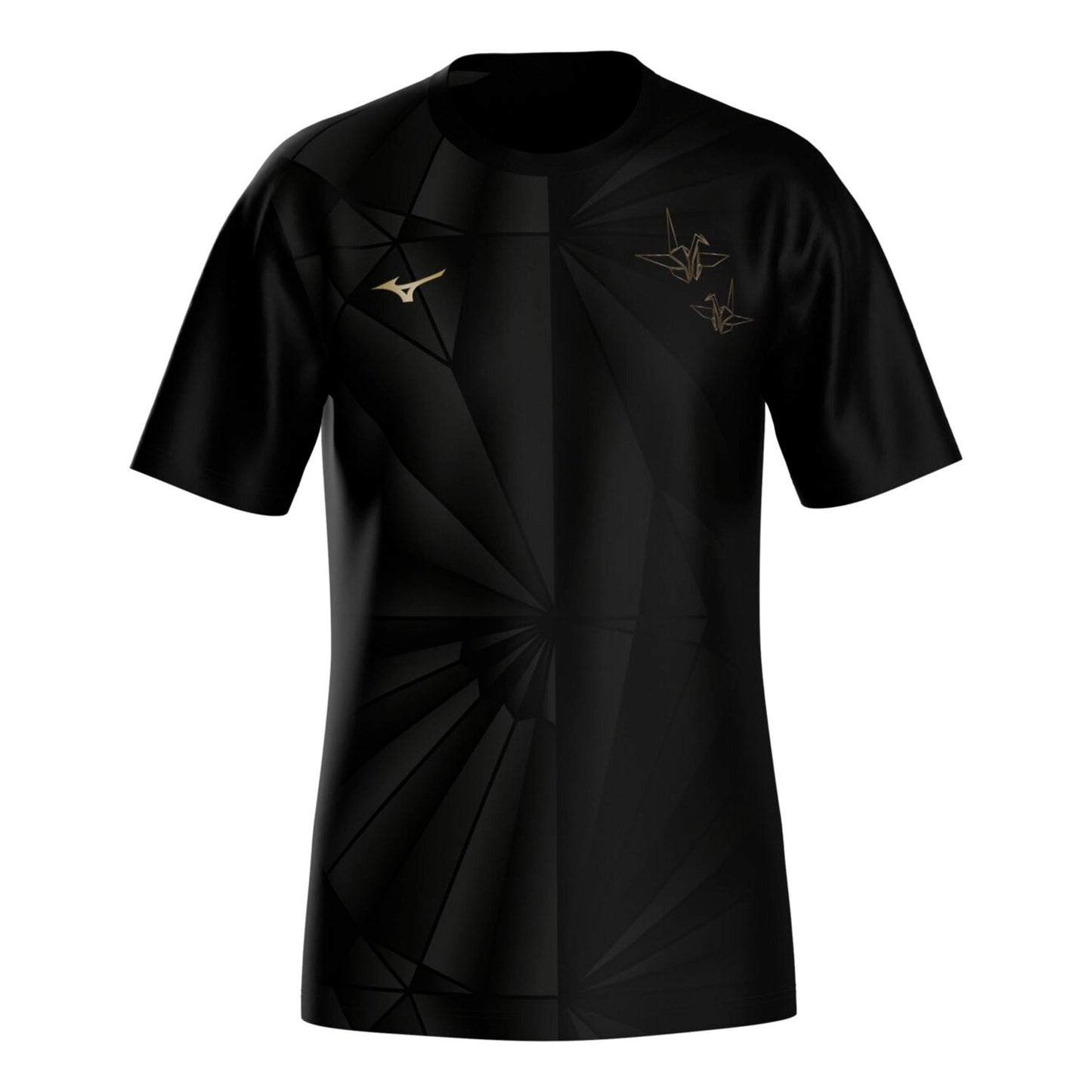 Mizuno Active DryAeroFlow Graphic  Běžecké tričko Muži - černá, zlatá