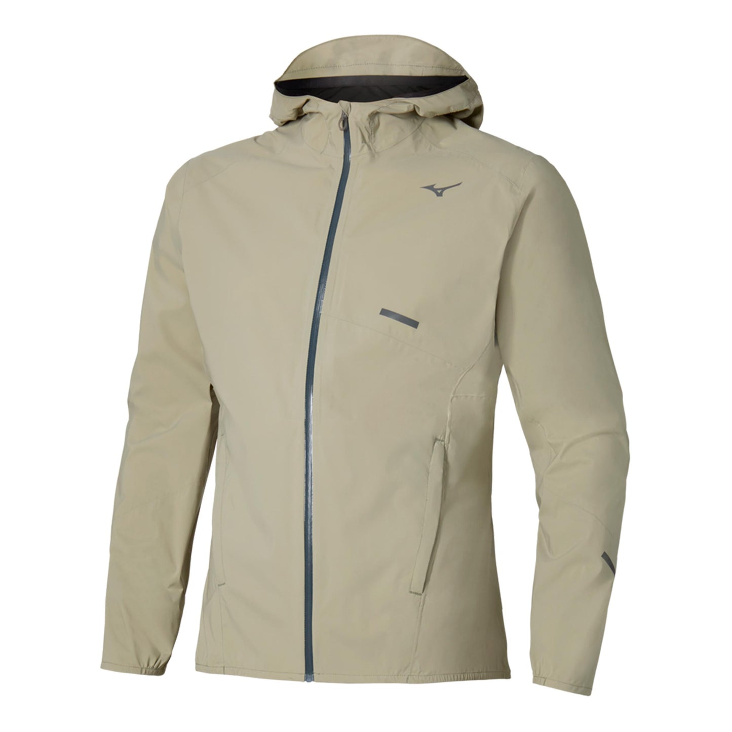 Mizuno Tech Light Hooded Běžecká bunda Muži - béžová