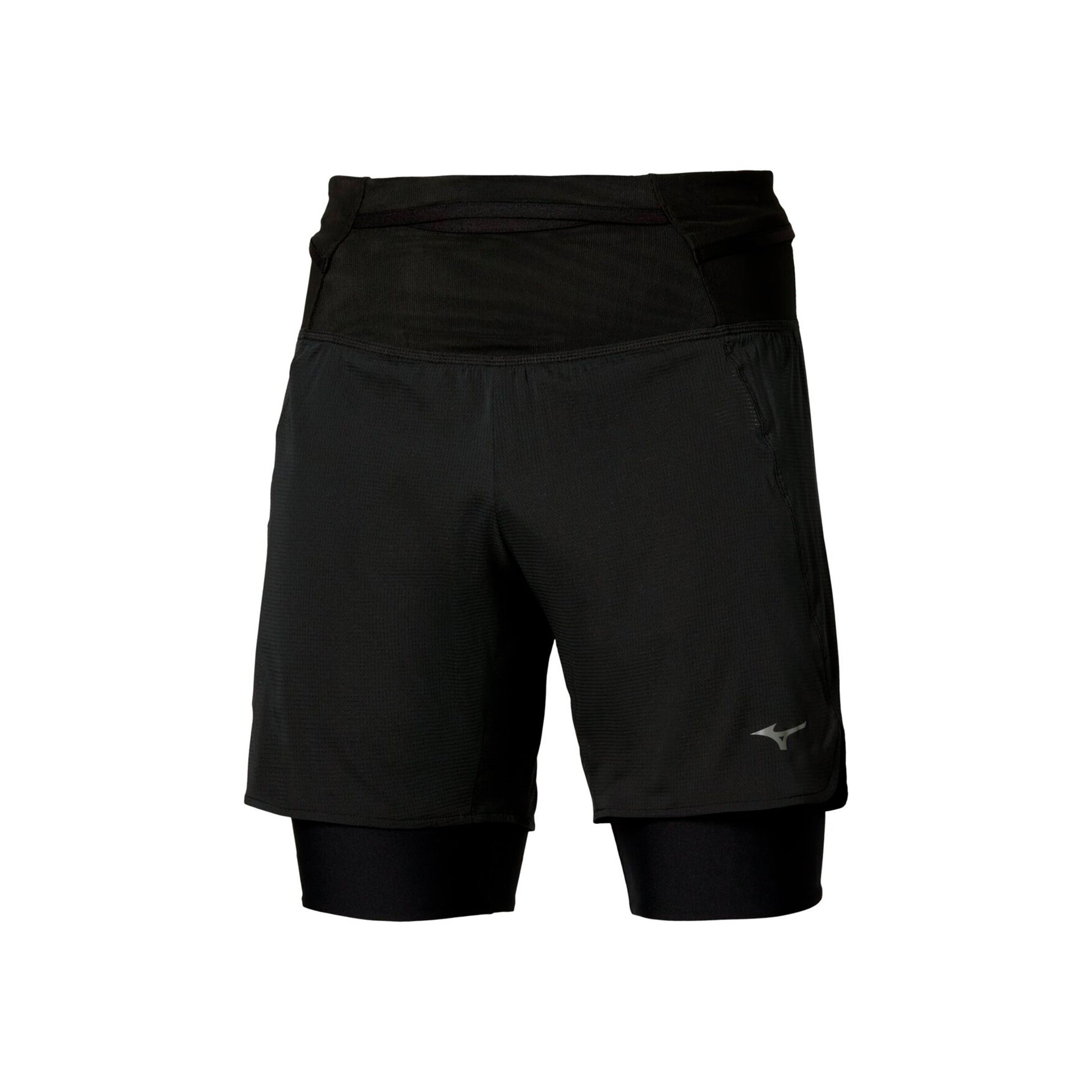 Mizuno Trail Multipocket Trail 2in1 Běžecké šortky Muži - černá