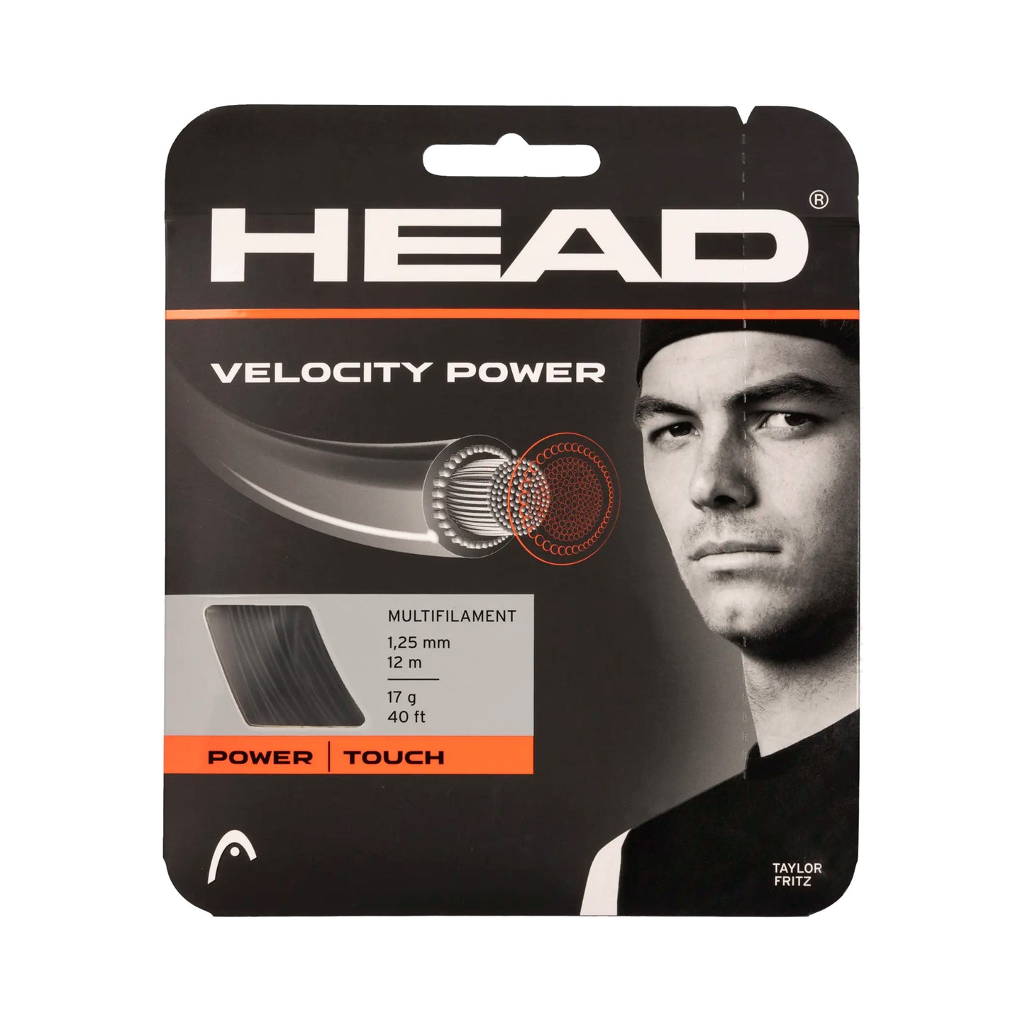 HEAD Velocity MLT Power Výpletová sada 12m - černá