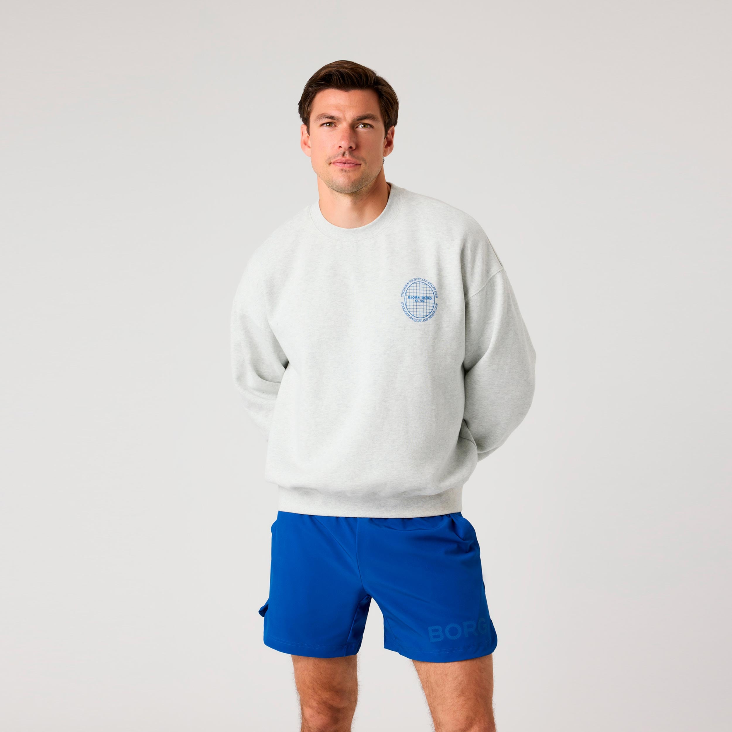 Björn Borg Ace Oversized Mikina Muži - světle šedá