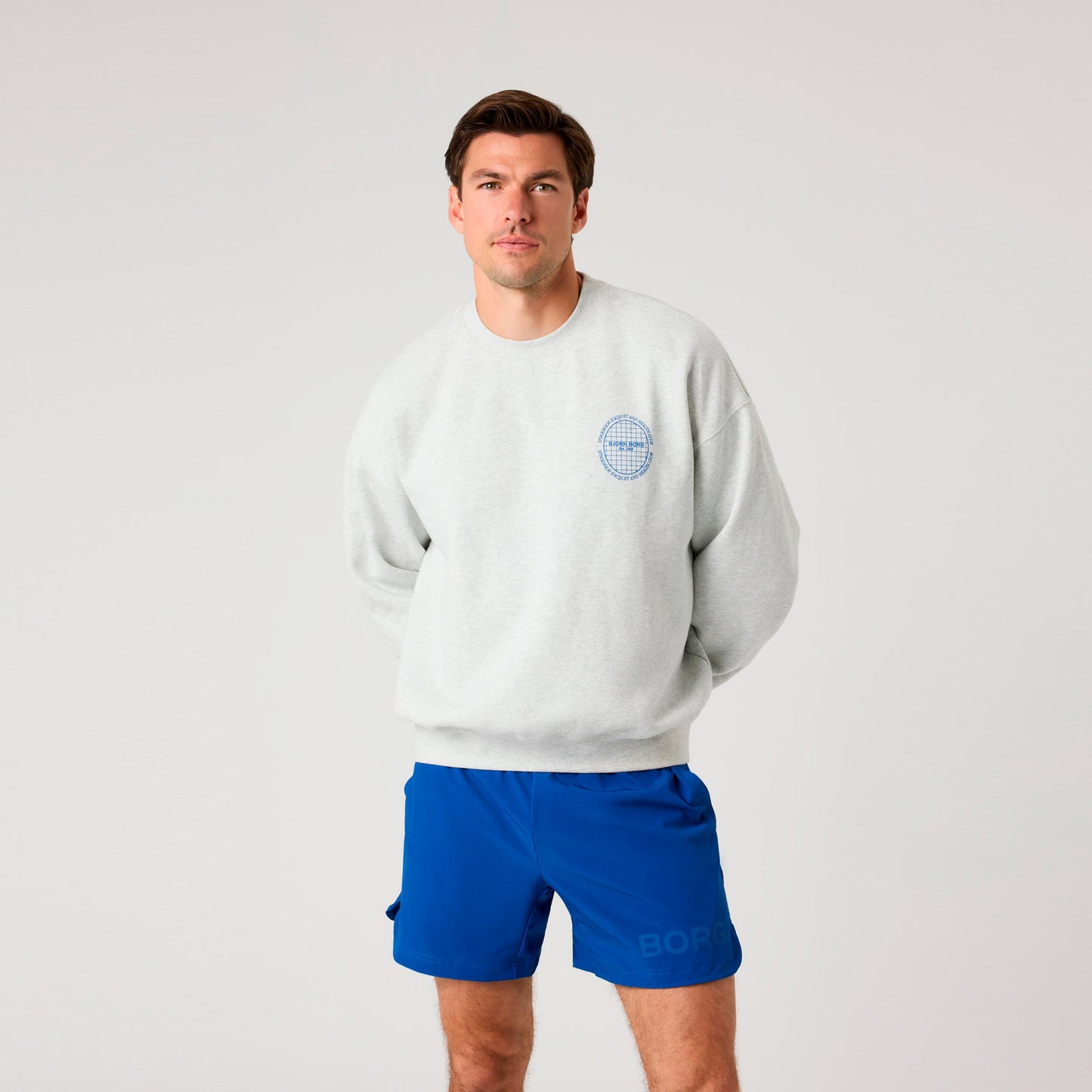Björn Borg Ace Oversized Mikina Muži - světle šedá
