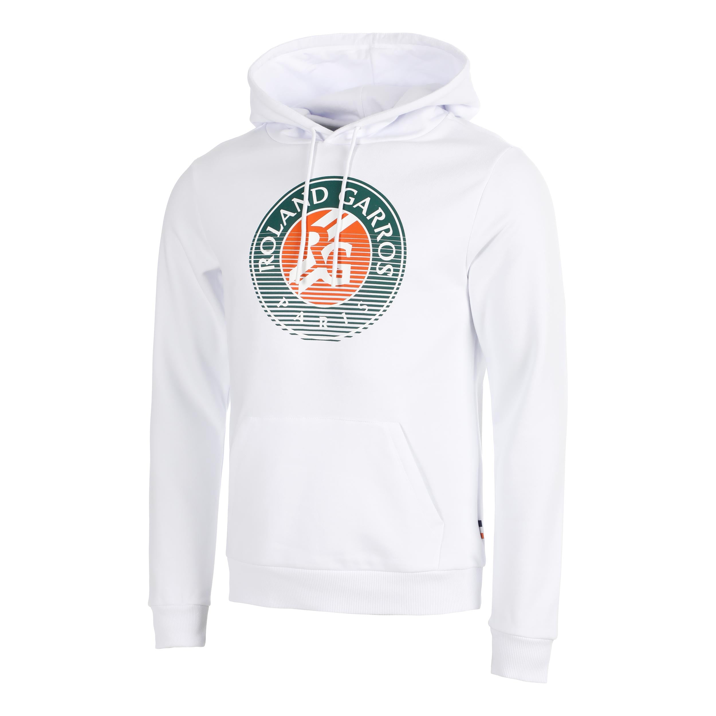 Roland Garros Big Logo Hoody Muži - bílá