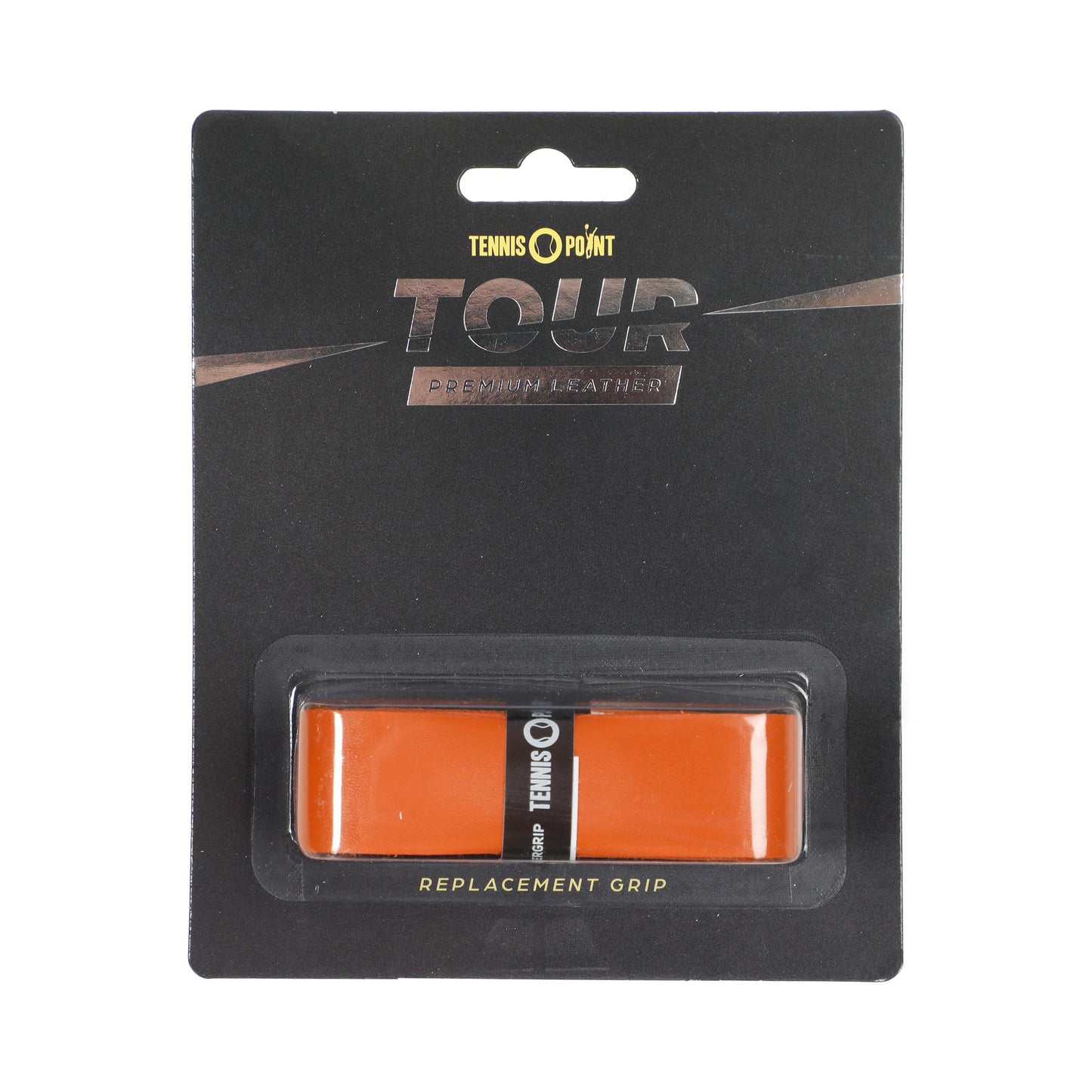 Tennis-Point Tour Leather Replacement Grip 1ks v balení - hnědá