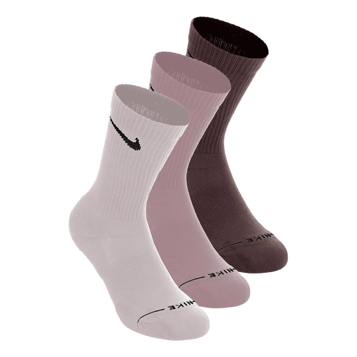 Nike Crew Tenisové ponožky 3ks v baleni Unisex - krémová, stará růžová