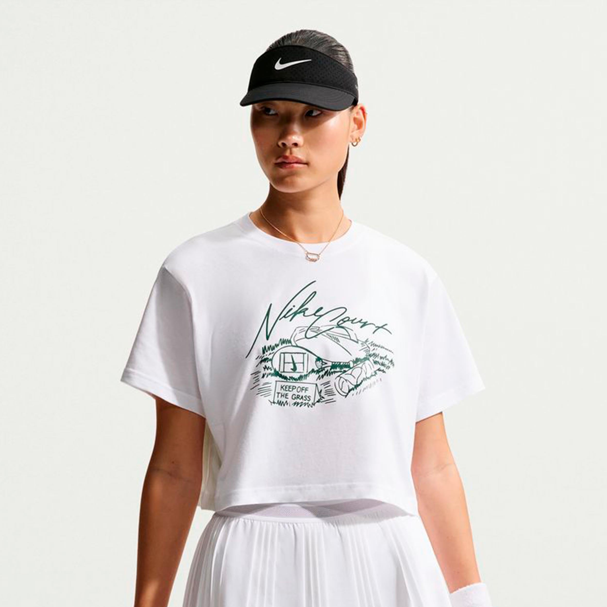 Nike Slam Crop Tričko Dámy - bílá
