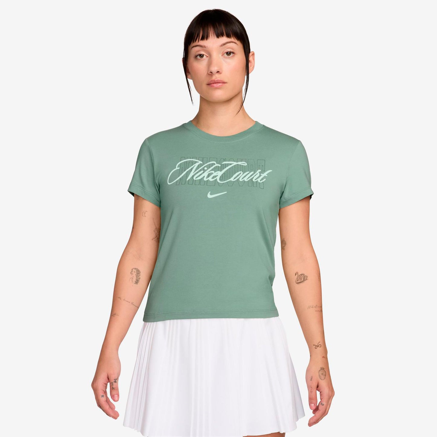 Nike Heritage Tričko Dámy - krémově bílá, zelená