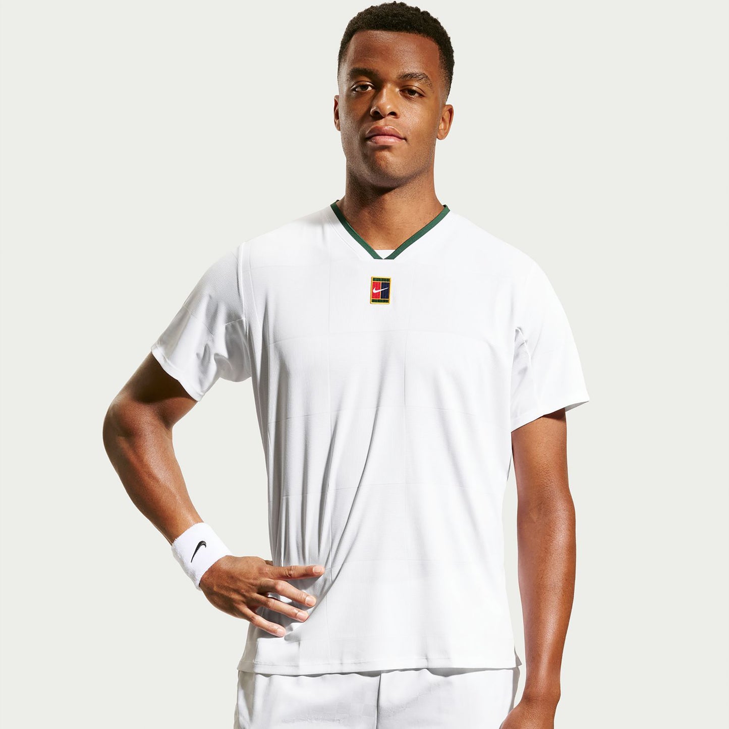 Nike Court Dri-Fit Advantage Slam Tričko Muži - bílá, zelená