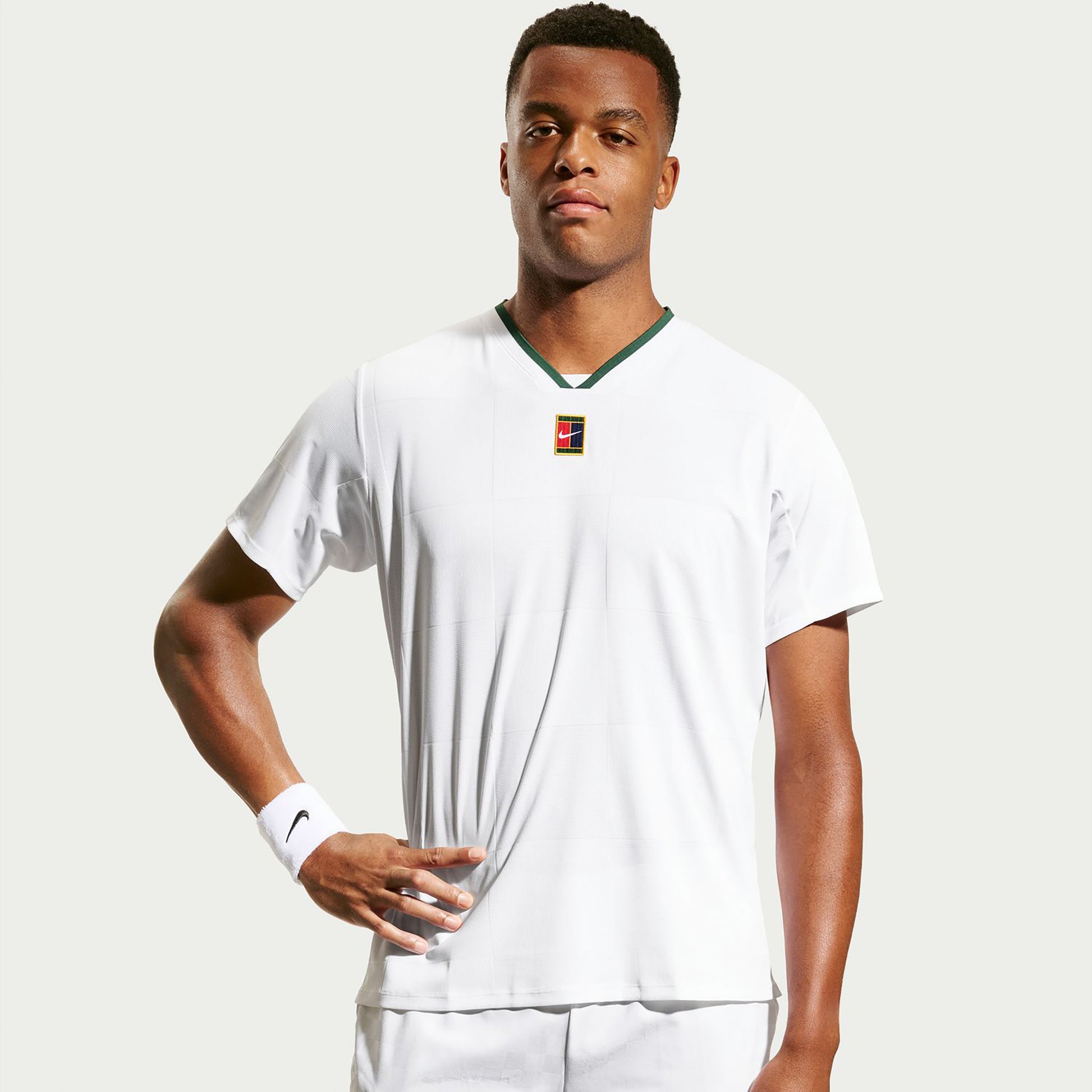 Nike Court Dri-Fit Advantage Slam Tričko Muži - bílá, zelená
