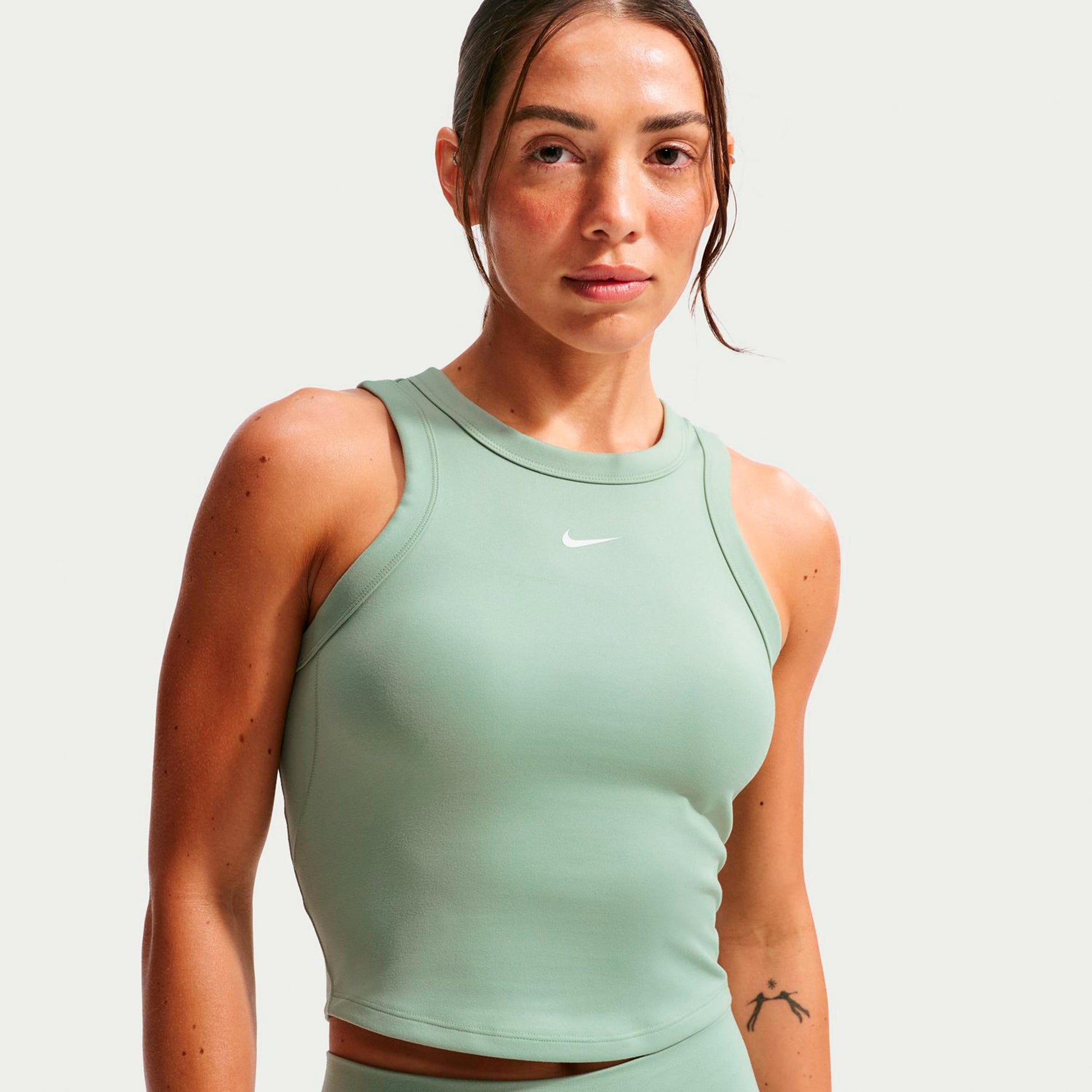 Nike One Fitted Dri-Fit Crop Sportovní tílko Dámy - šalvěj
