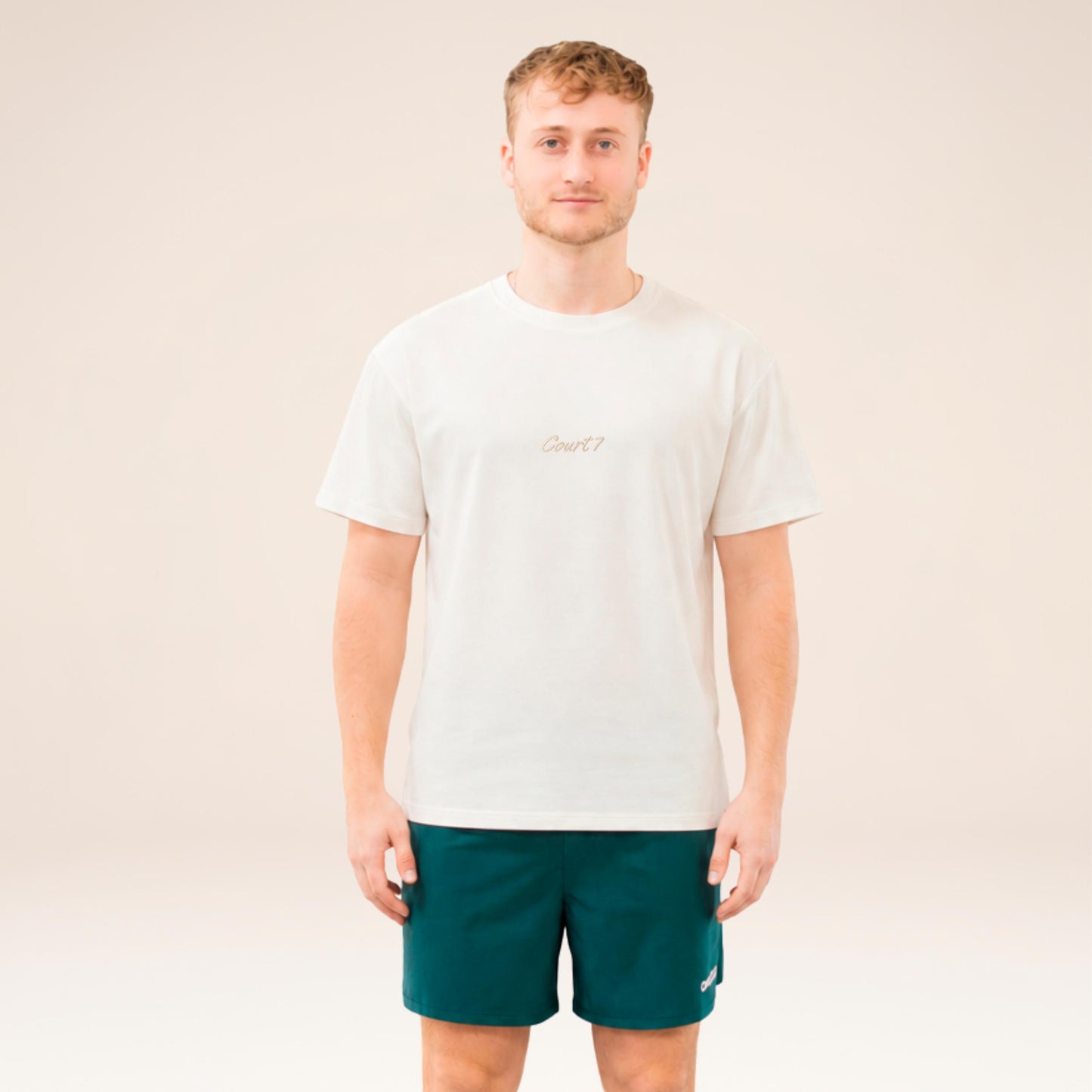 COURT7 AD-IN Basic 2.0 Tričko Unisex - krémově bílá