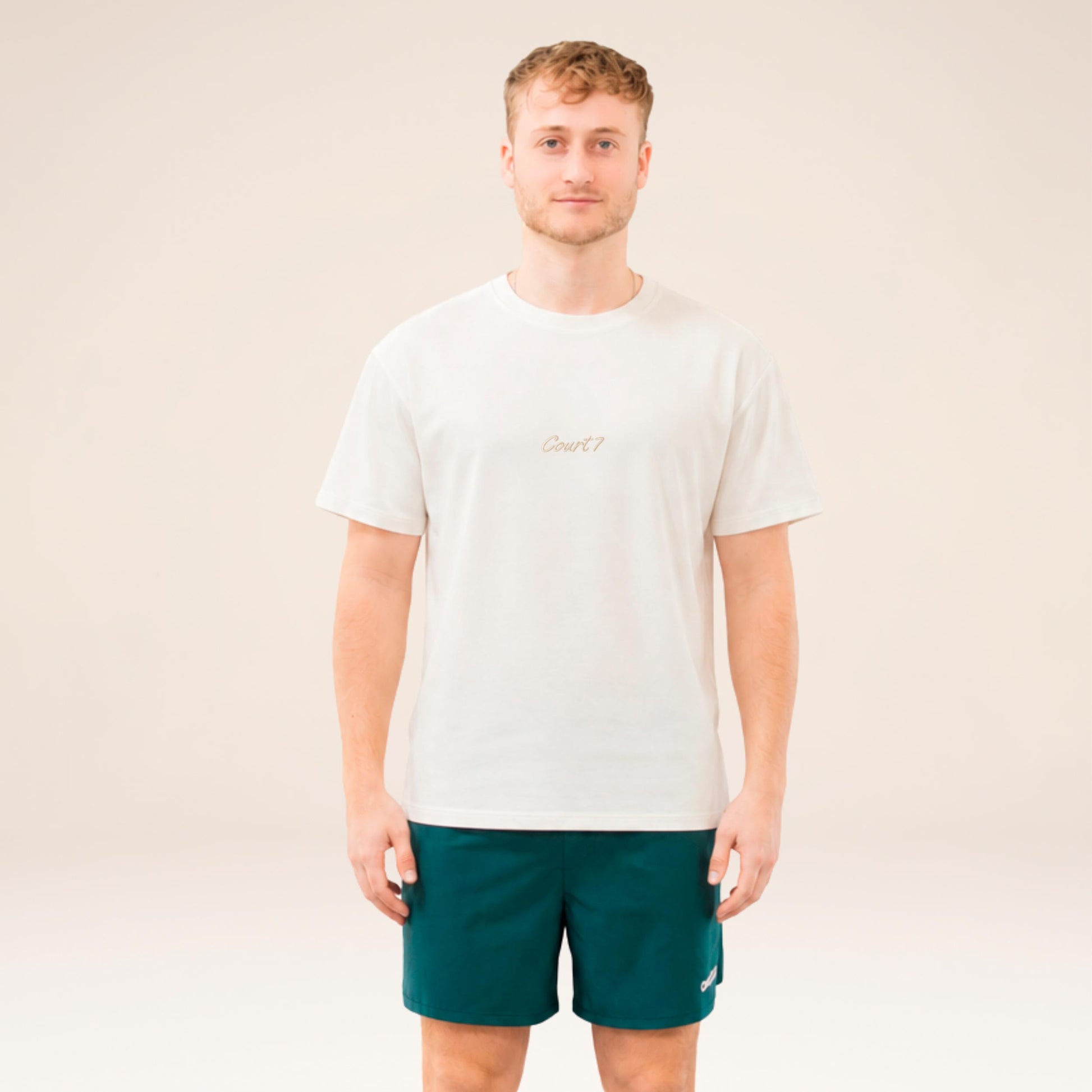 COURT7 AD-IN Basic 2.0 Tričko Unisex - krémově bílá