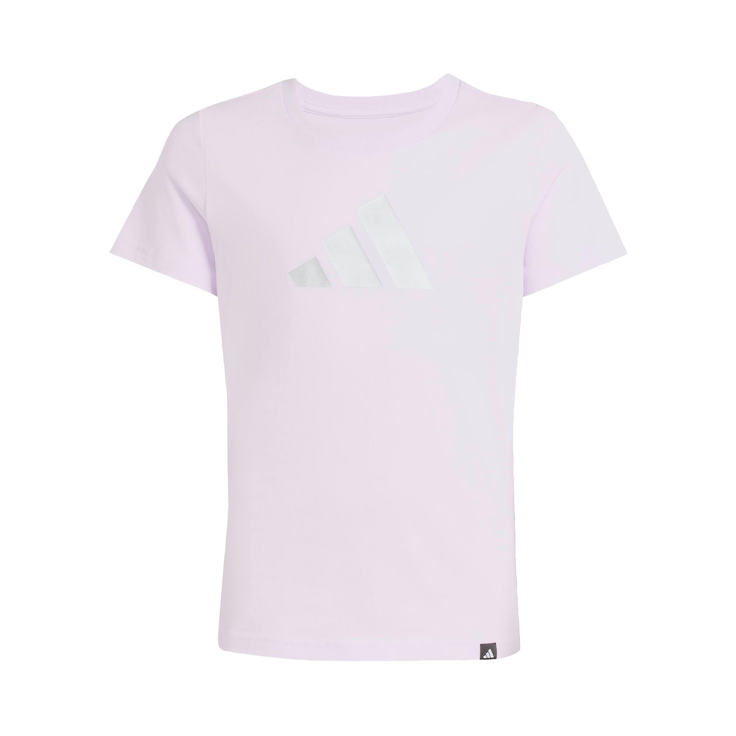 adidas Everyday Glam Graphic Tričko Dívky - šeříková, bílá