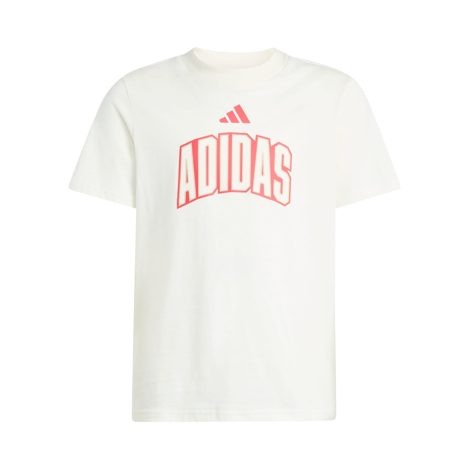 adidas Stadium Lettering Tričko Děti - krémově bílá, červená