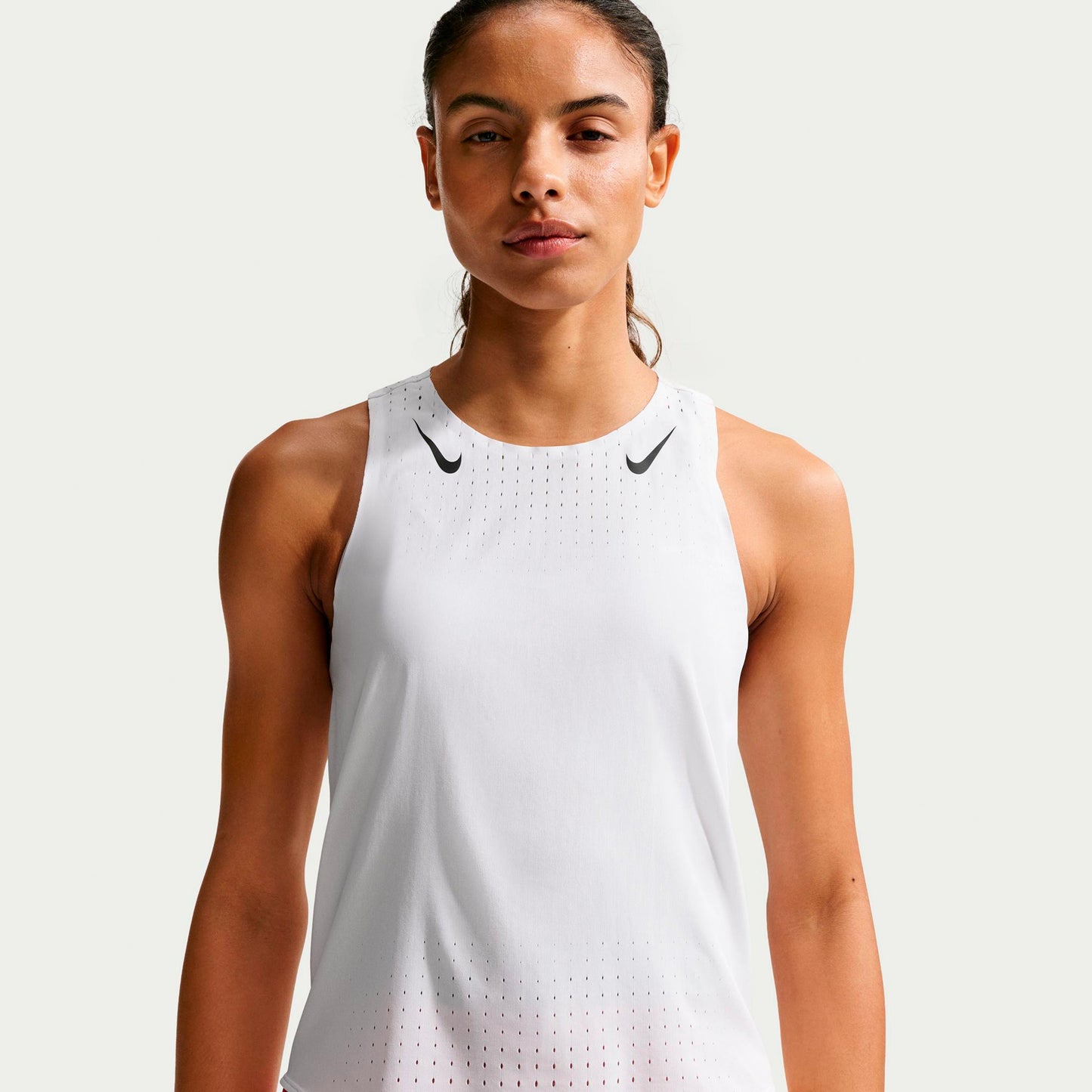 Nike AeroSwift Běžecké tričko Dámy - bílá, černá