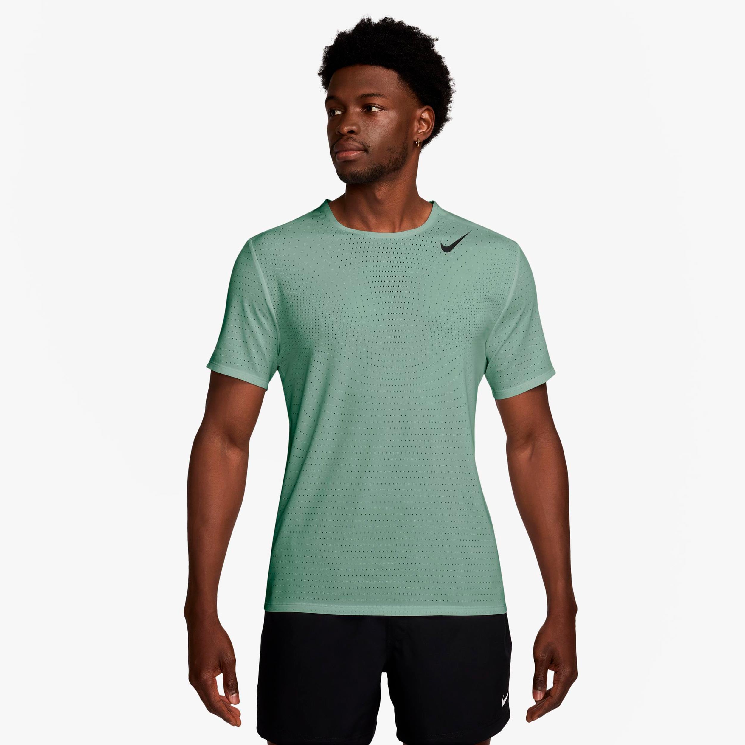 Nike Aeroswift Běžecké tričko Muži - olivová, černá