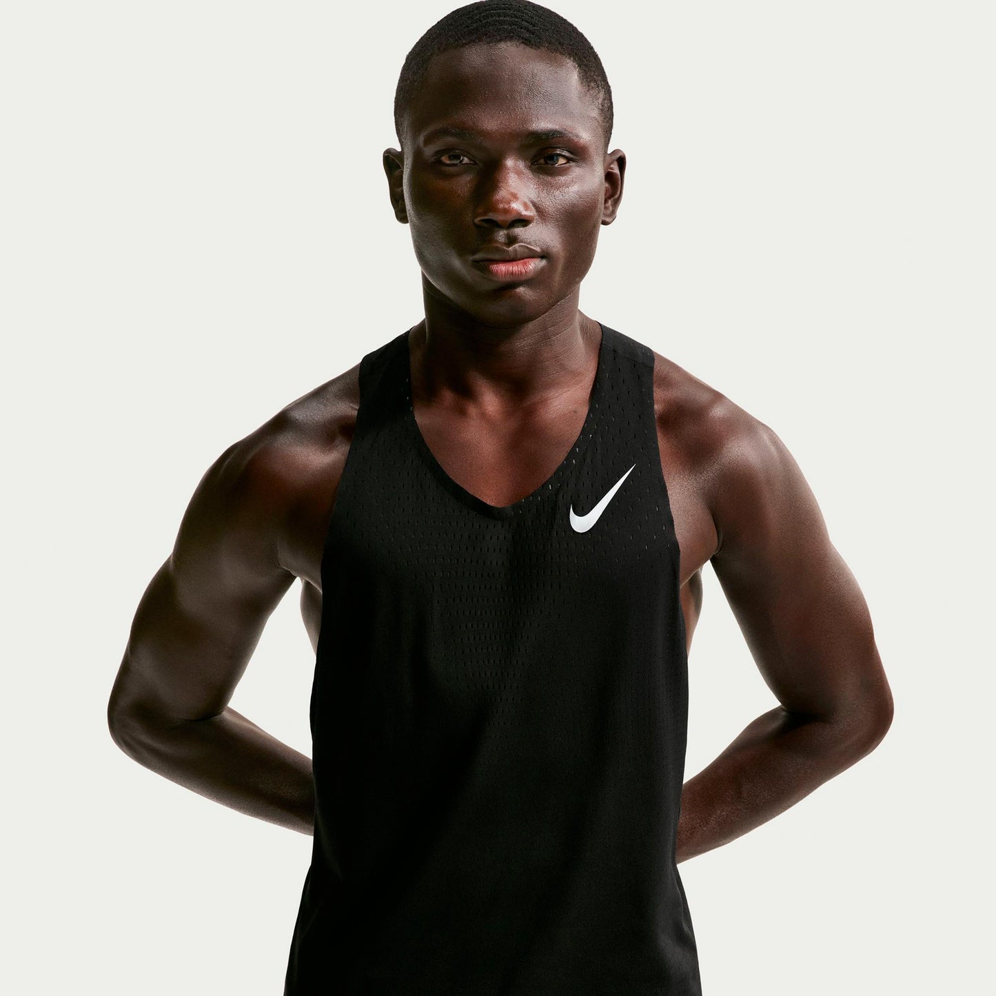 Nike AeroSwift Běžecké tričko Muži - černá, bílá