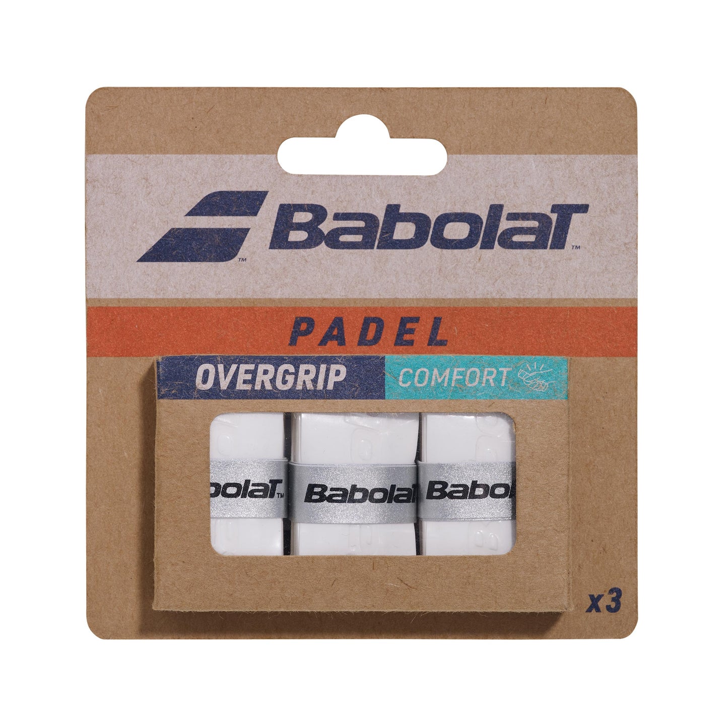 Babolat Comfort Padel X3 Vrchní omotávka pro padelovou raketu - bílá