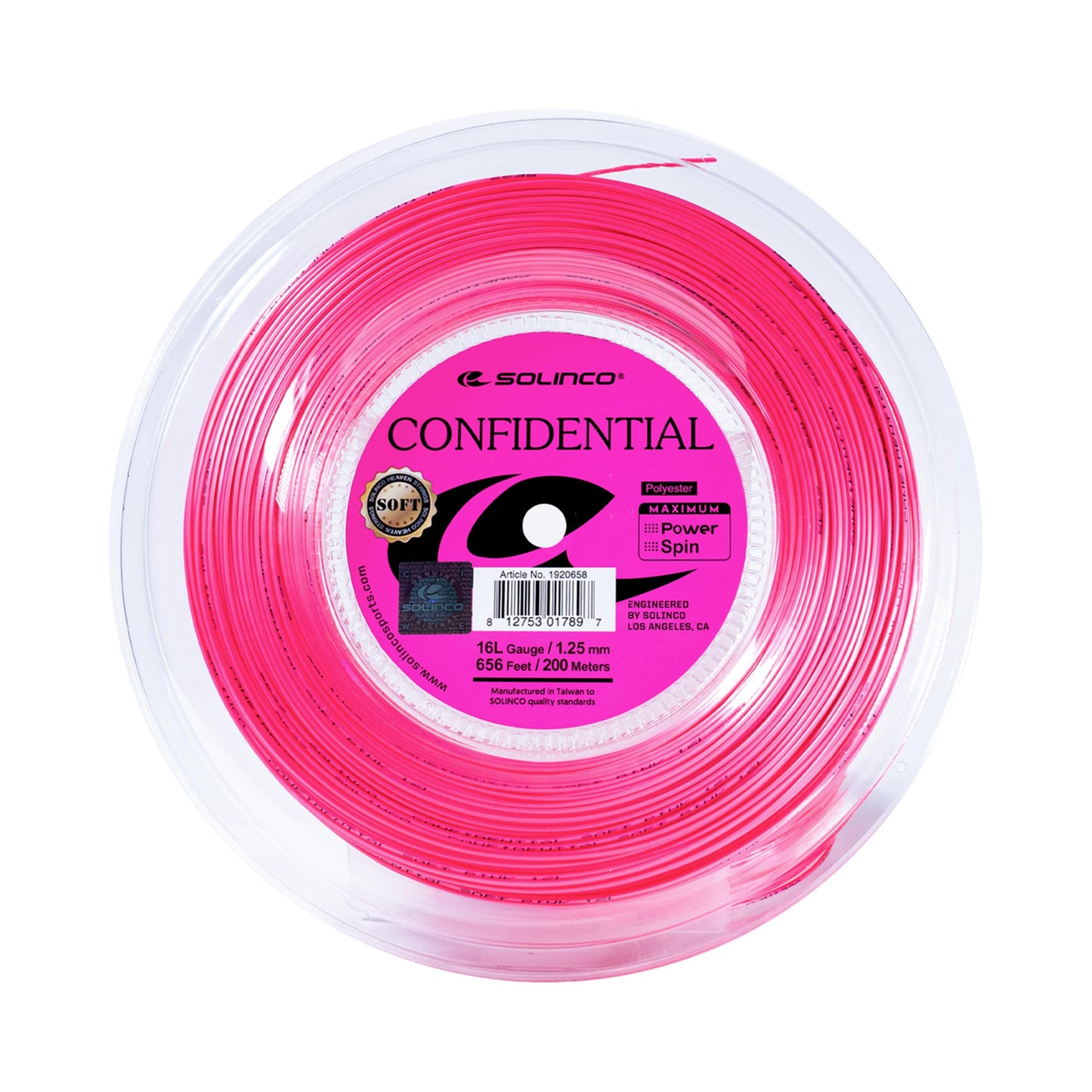 Solinco Confidential Soft  Výplet - role 200m - růžová