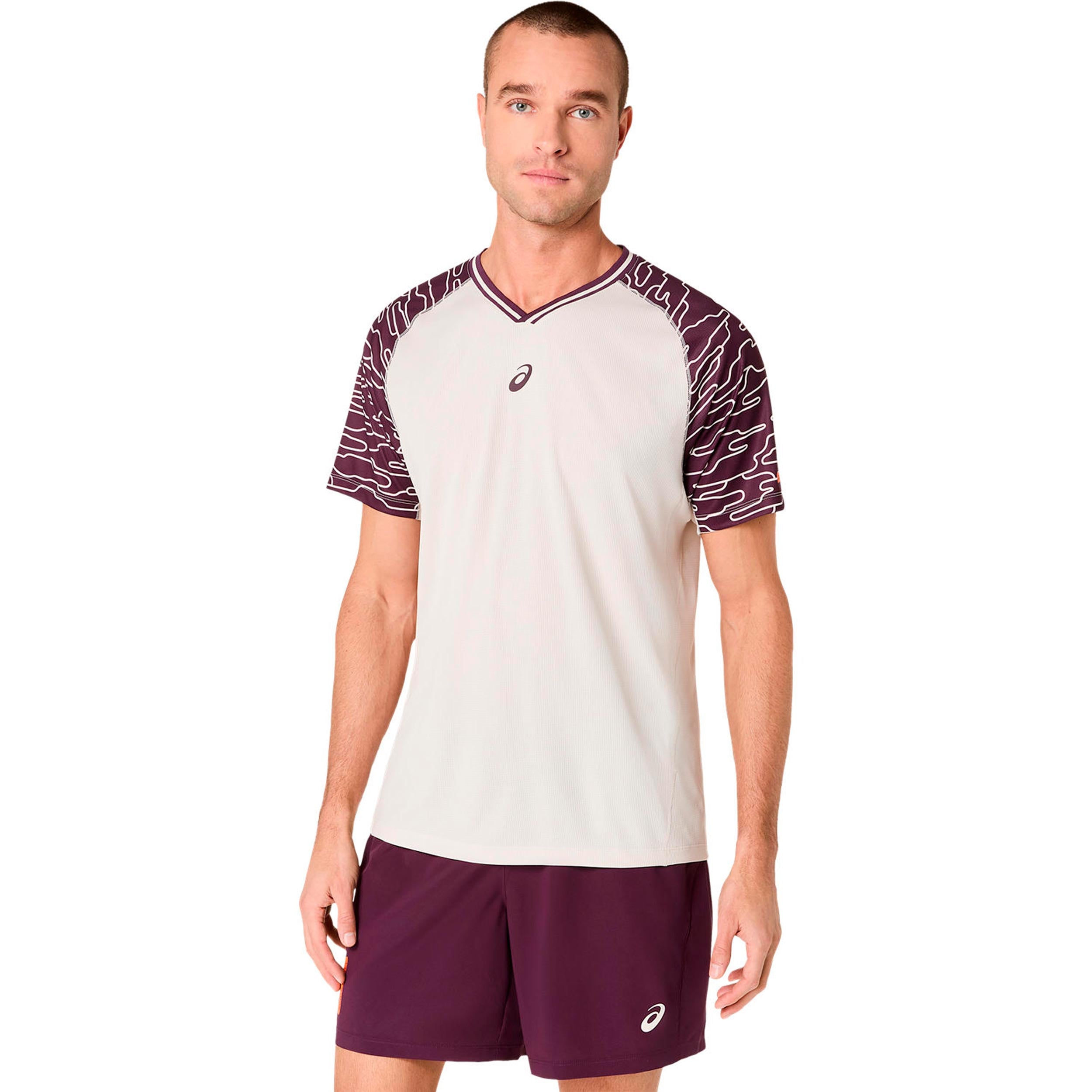 ASICS Court Tričko Muži - béžová, vícebarevné