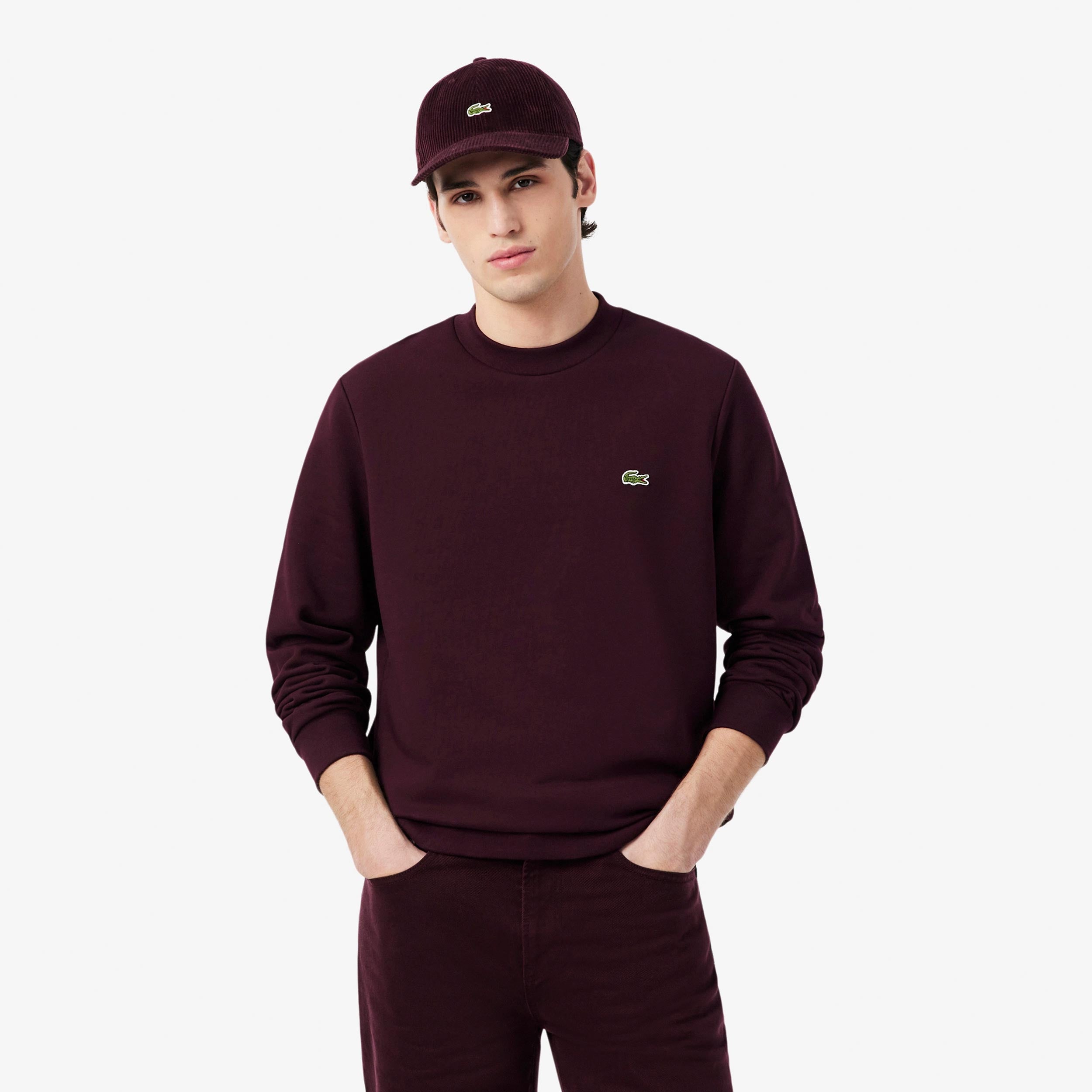 Lacoste Mikina Muži - tmavě červená