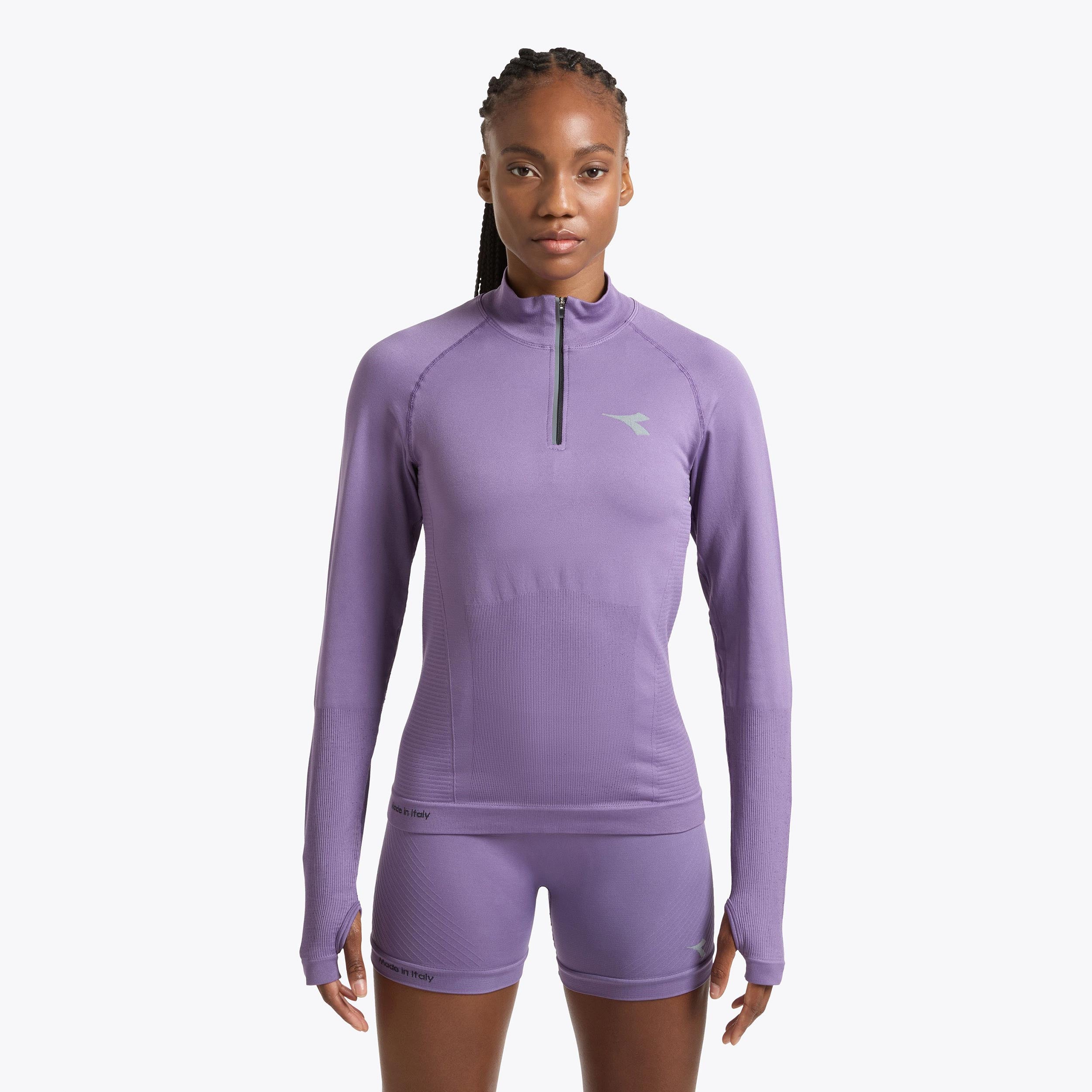 Diadora 1/2 Zip Stratouno S dlouhým rukávem Dámy - fialová