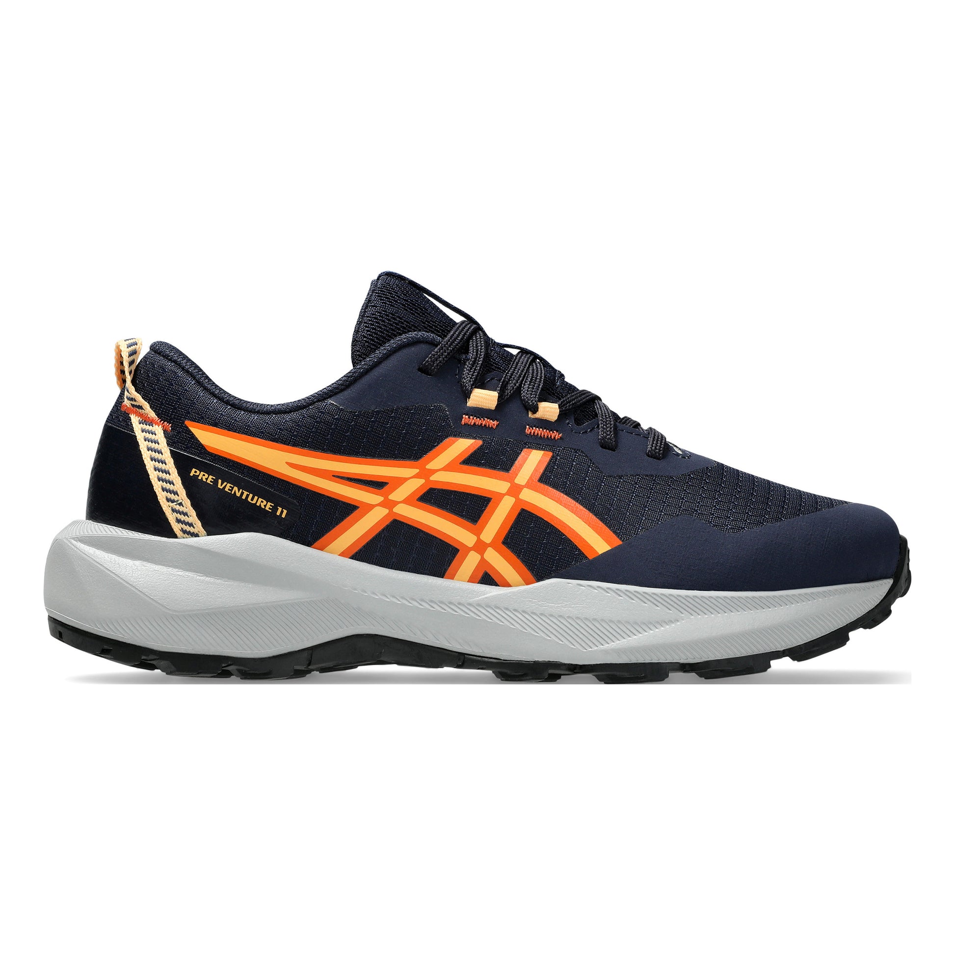 ASICS PRE VENTURE 11 GS Obuv pro měkčí povrch,žádný asfalt Děti - tmavě modrá, oranžová