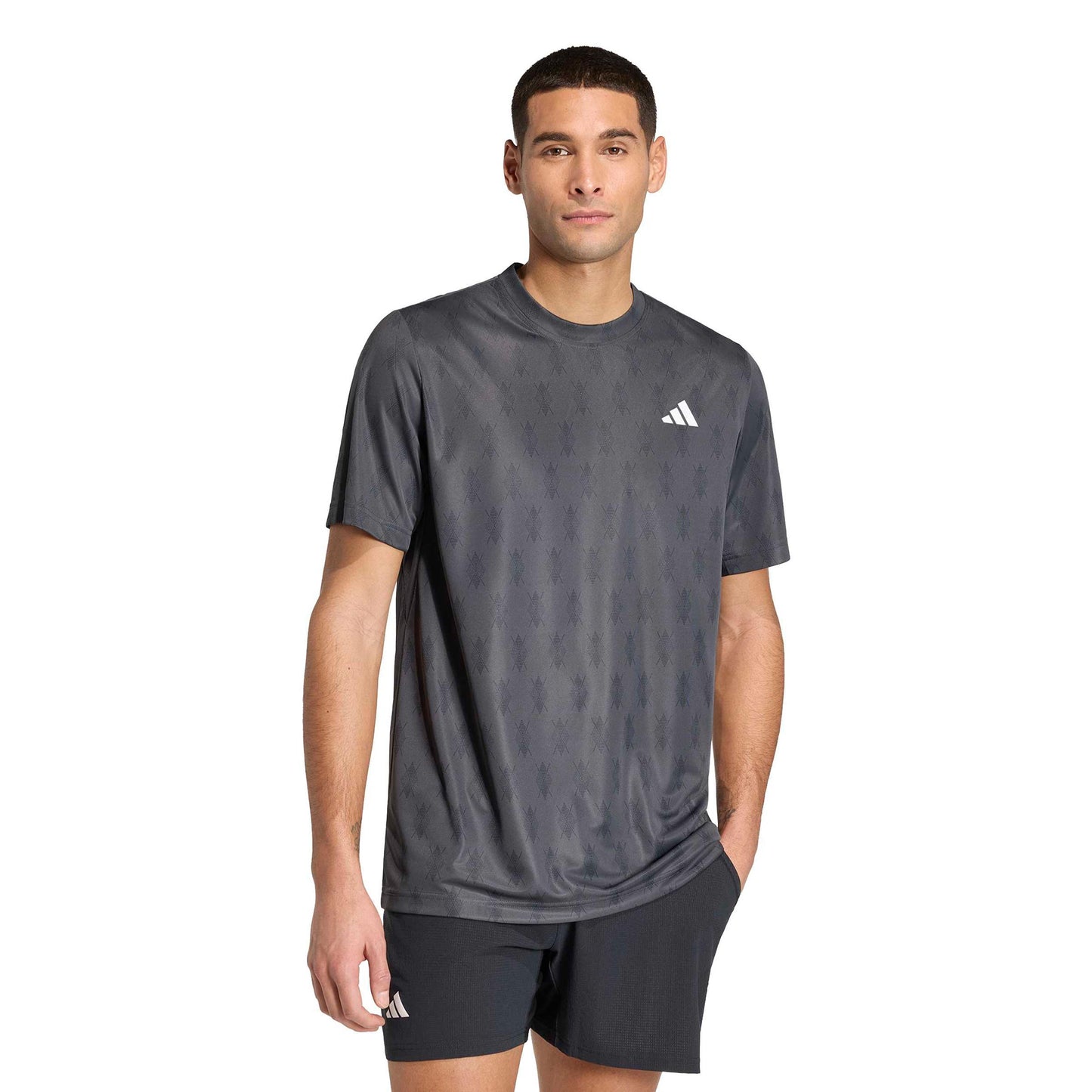 adidas Club Graphic Tričko Muži - tmavě šedá