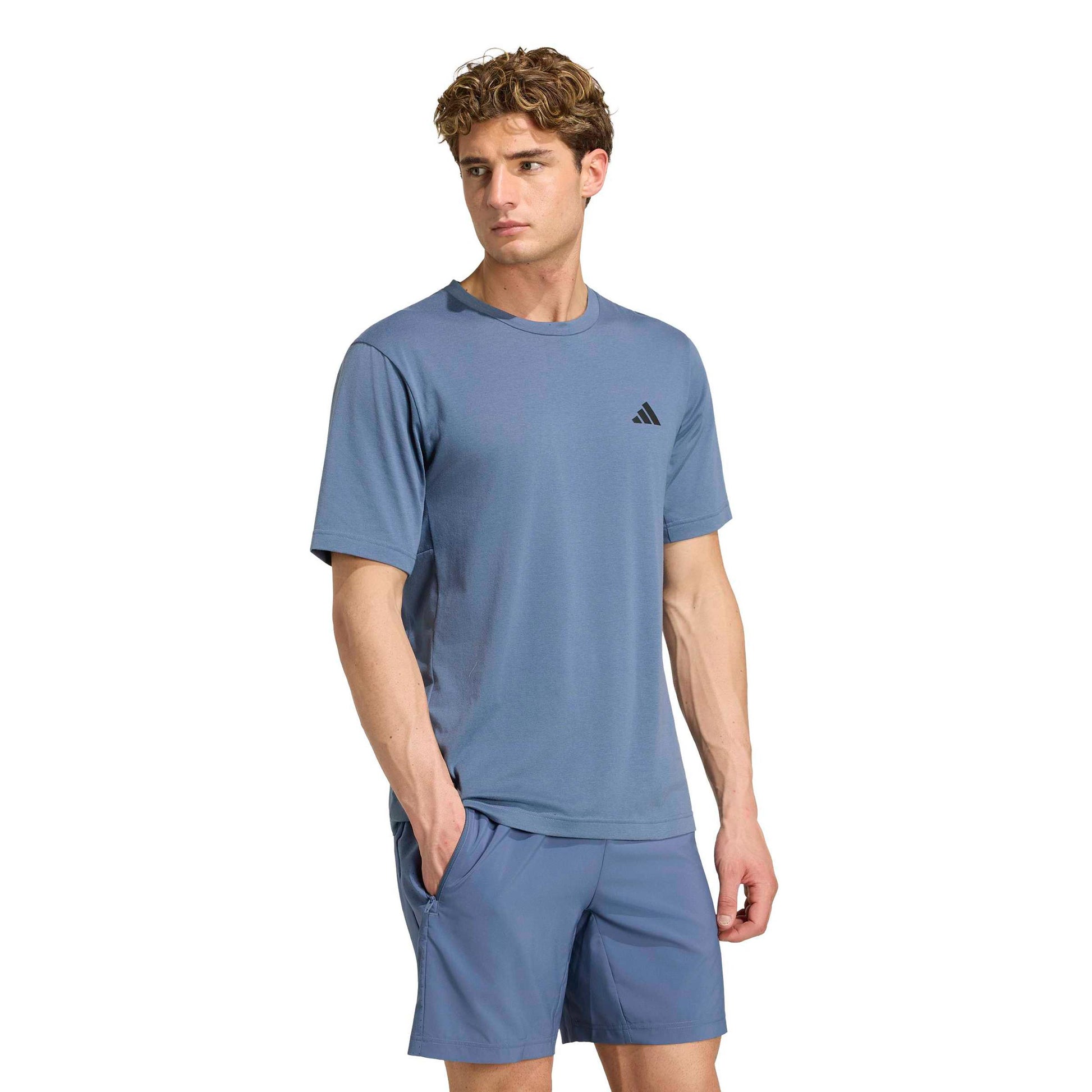 adidas Essentials Tričko Muži - modrošedá