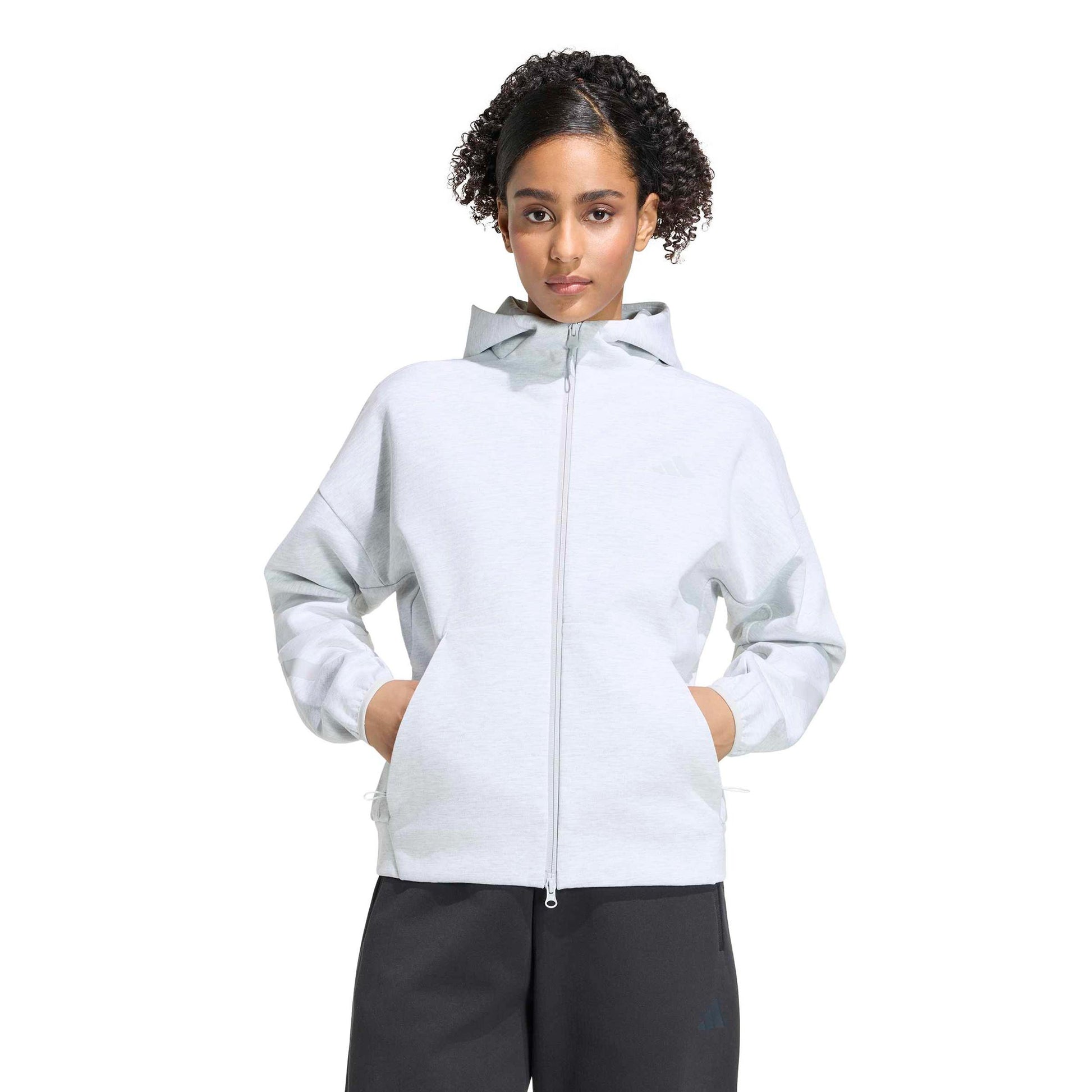 adidas Z.N.E. Mikina s kapucí Dámy - světle šedá