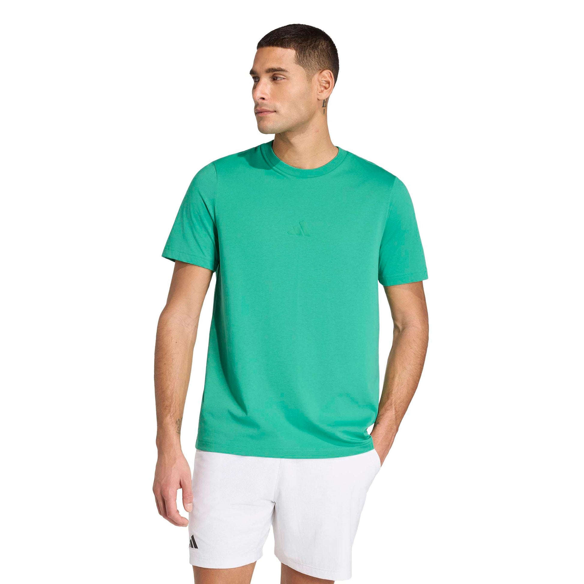 adidas Graphik Tričko Muži - tmavě zelená