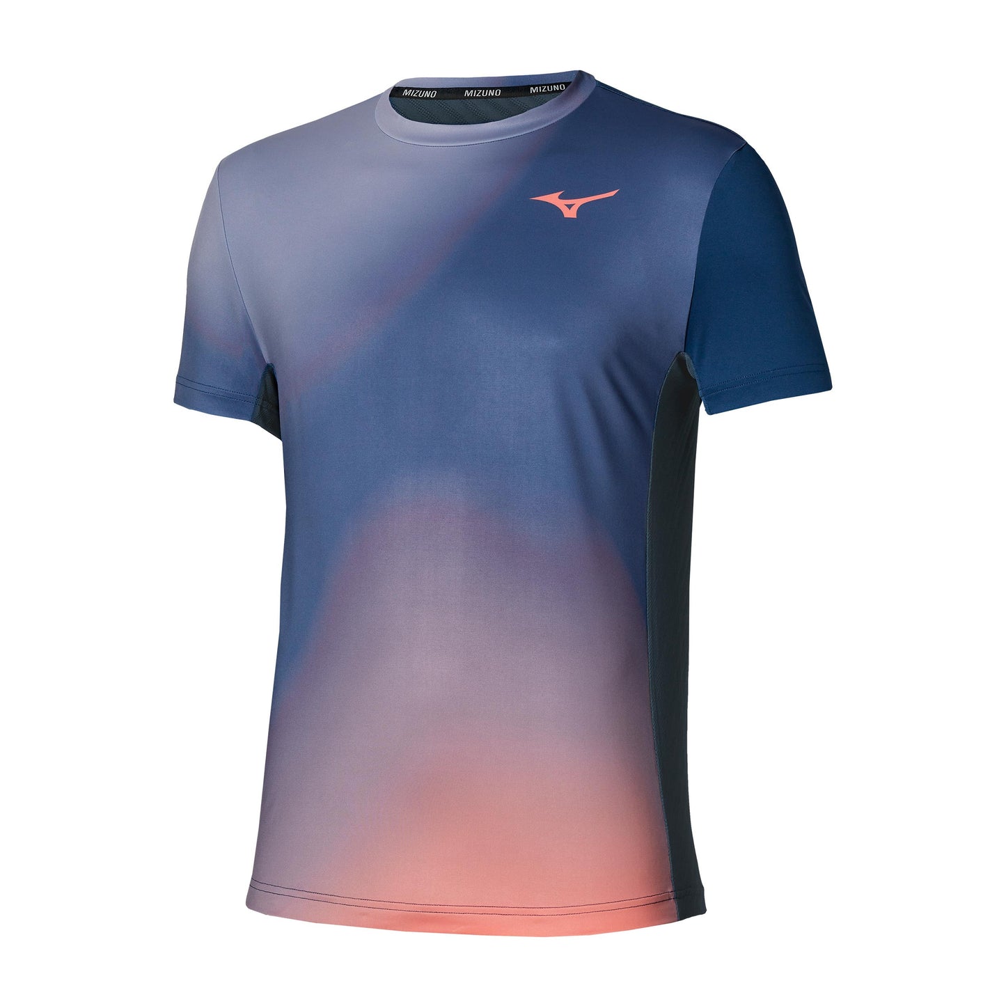 Mizuno Graphic Tričko Muži - tmavě modrá, korálová