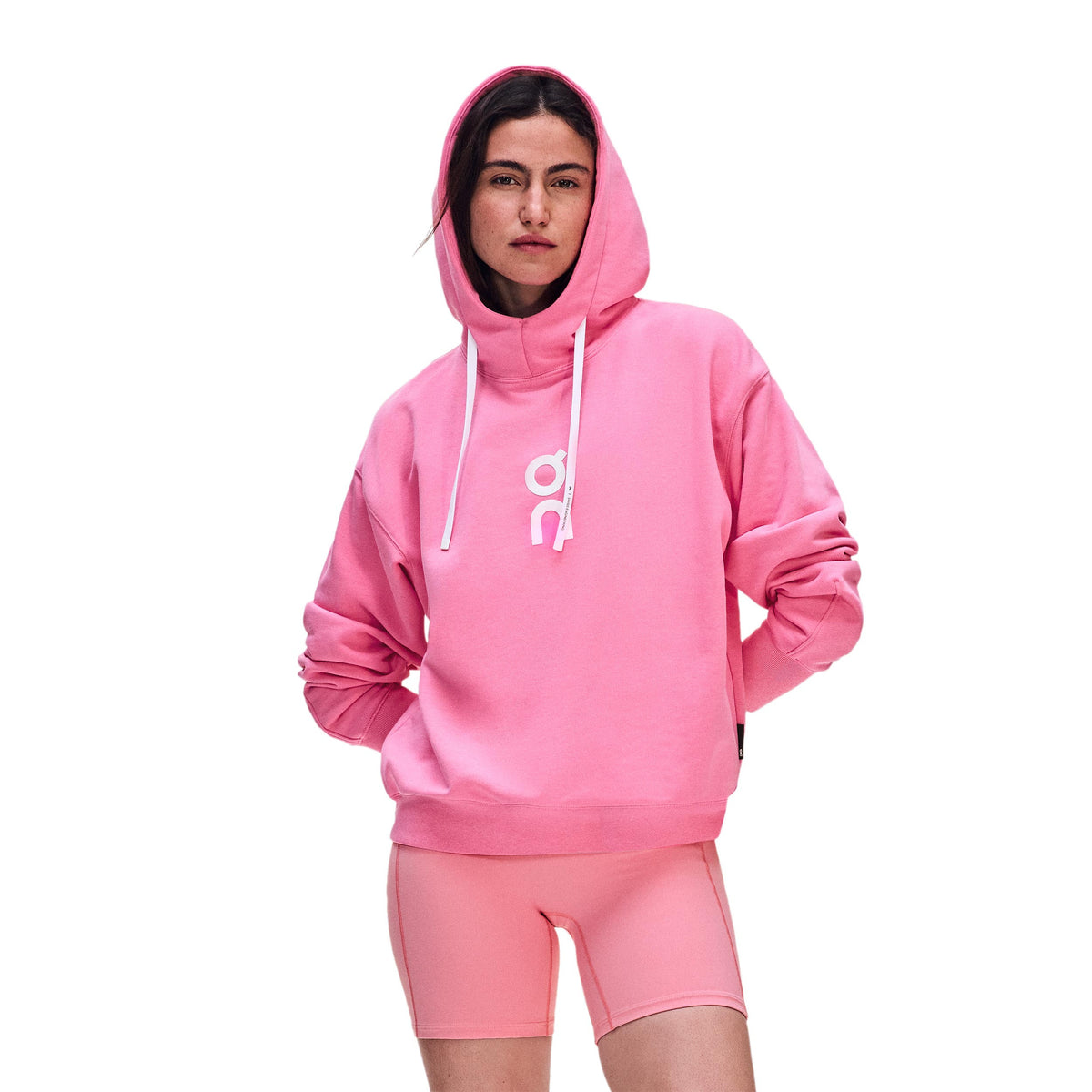 On Club Hoody Dámy - růžová, bílá